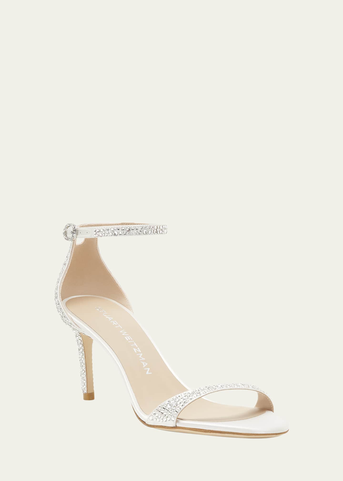 Stuart Weitzman Nudist Embellished Ankle-Strap Sandals Image 2 of 4