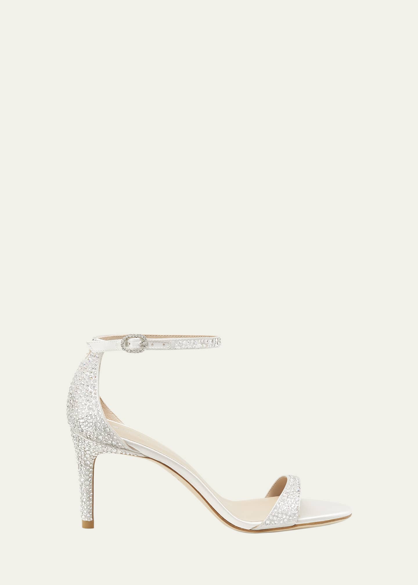 Stuart Weitzman Nudist Embellished Ankle-Strap Sandals Image 1 of 4