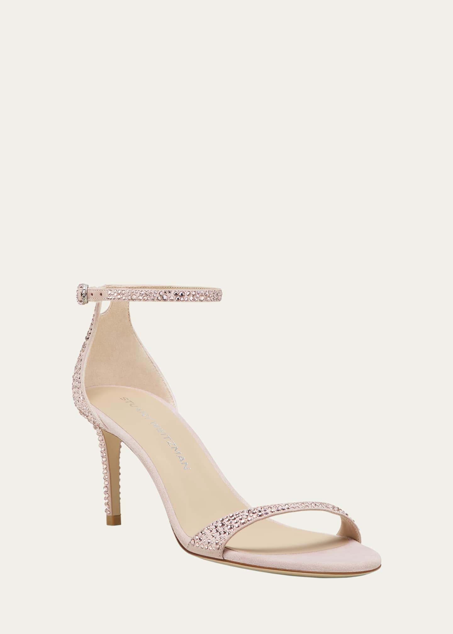 Stuart Weitzman Nudist Embellished Ankle-Strap Sandals Image 2 of 3