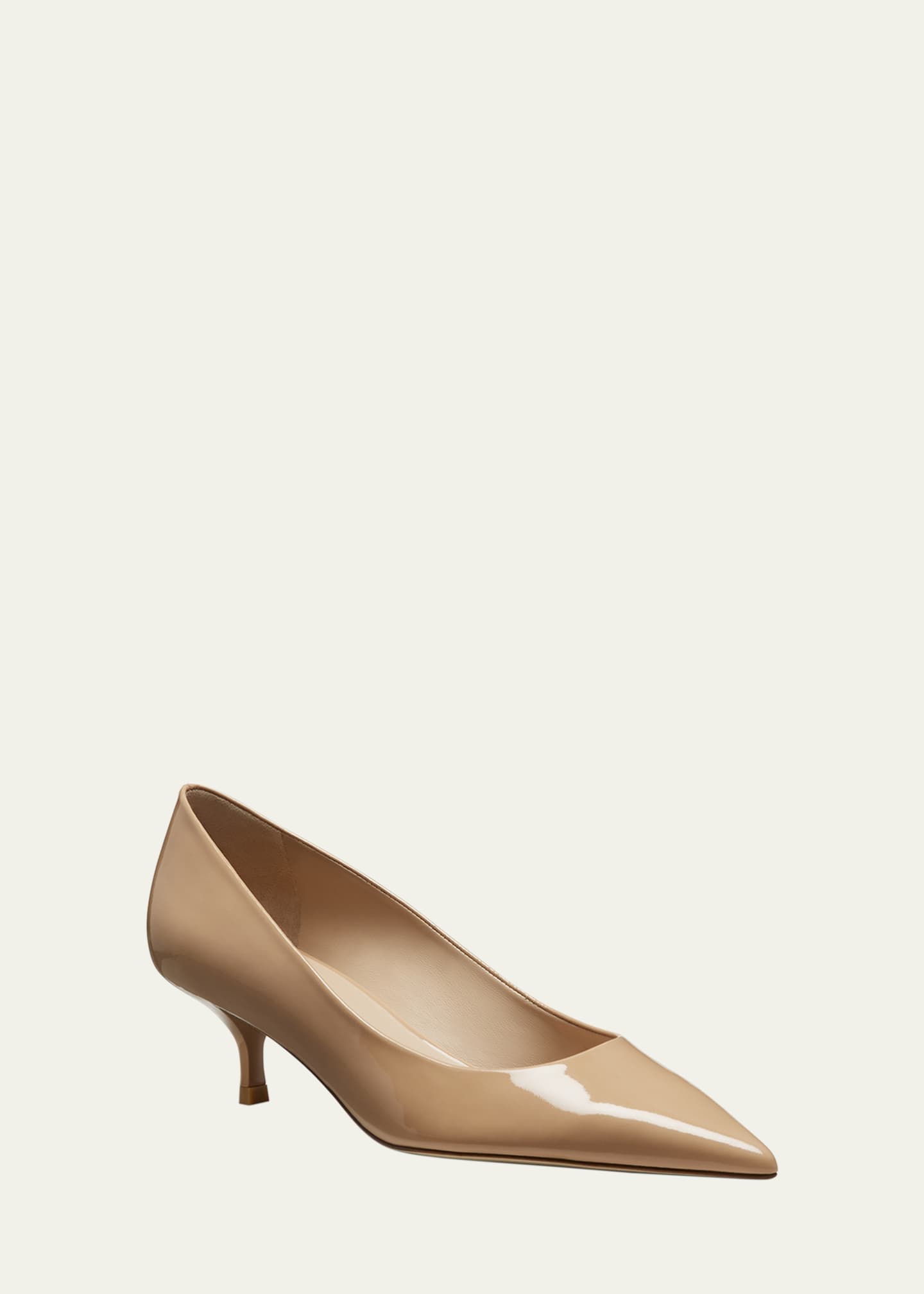 Stuart Weitzman Stuart Patent Kitten Pumps Image 2 of 3