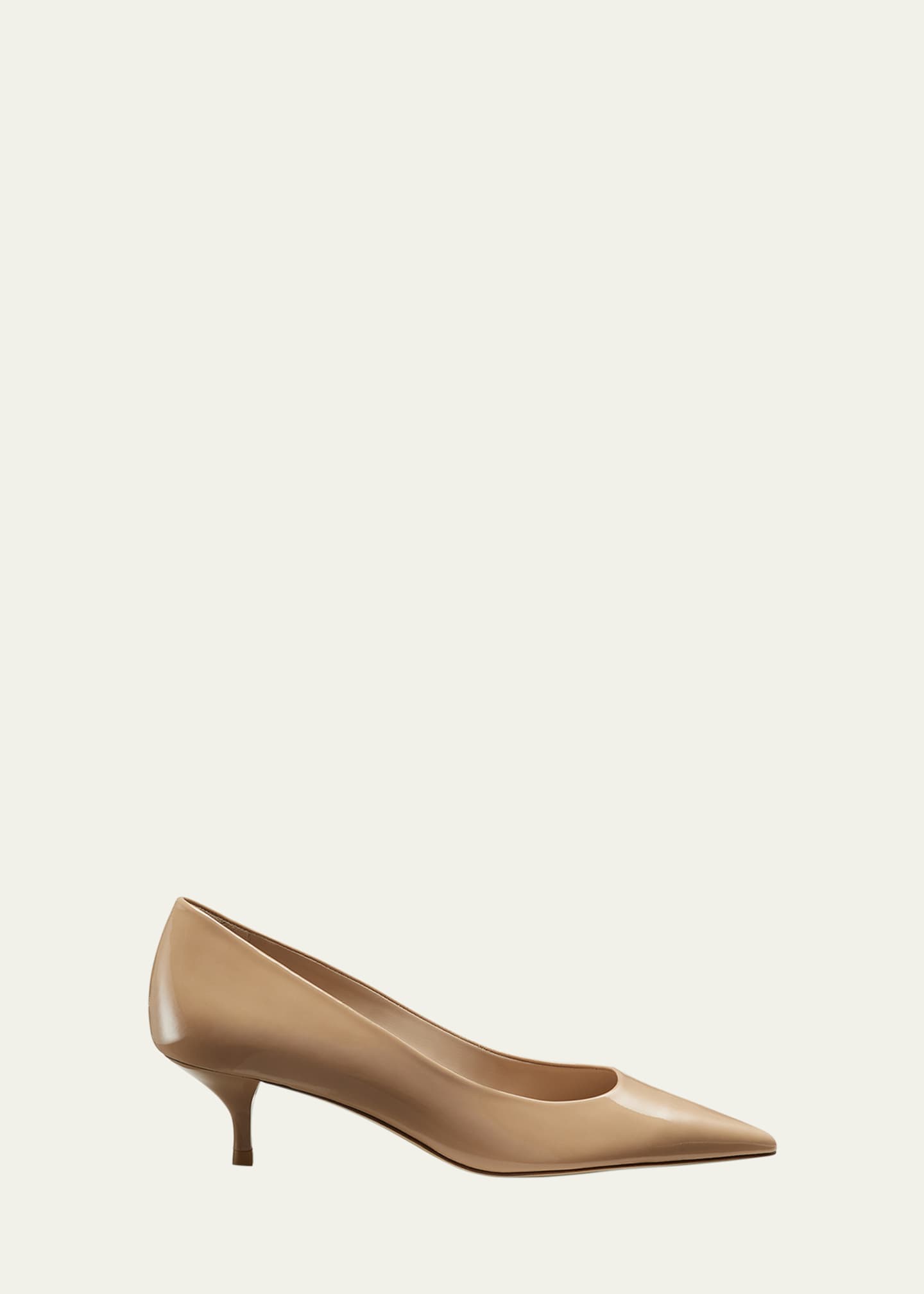 Stuart Weitzman Stuart Patent Kitten Pumps Image 1 of 3