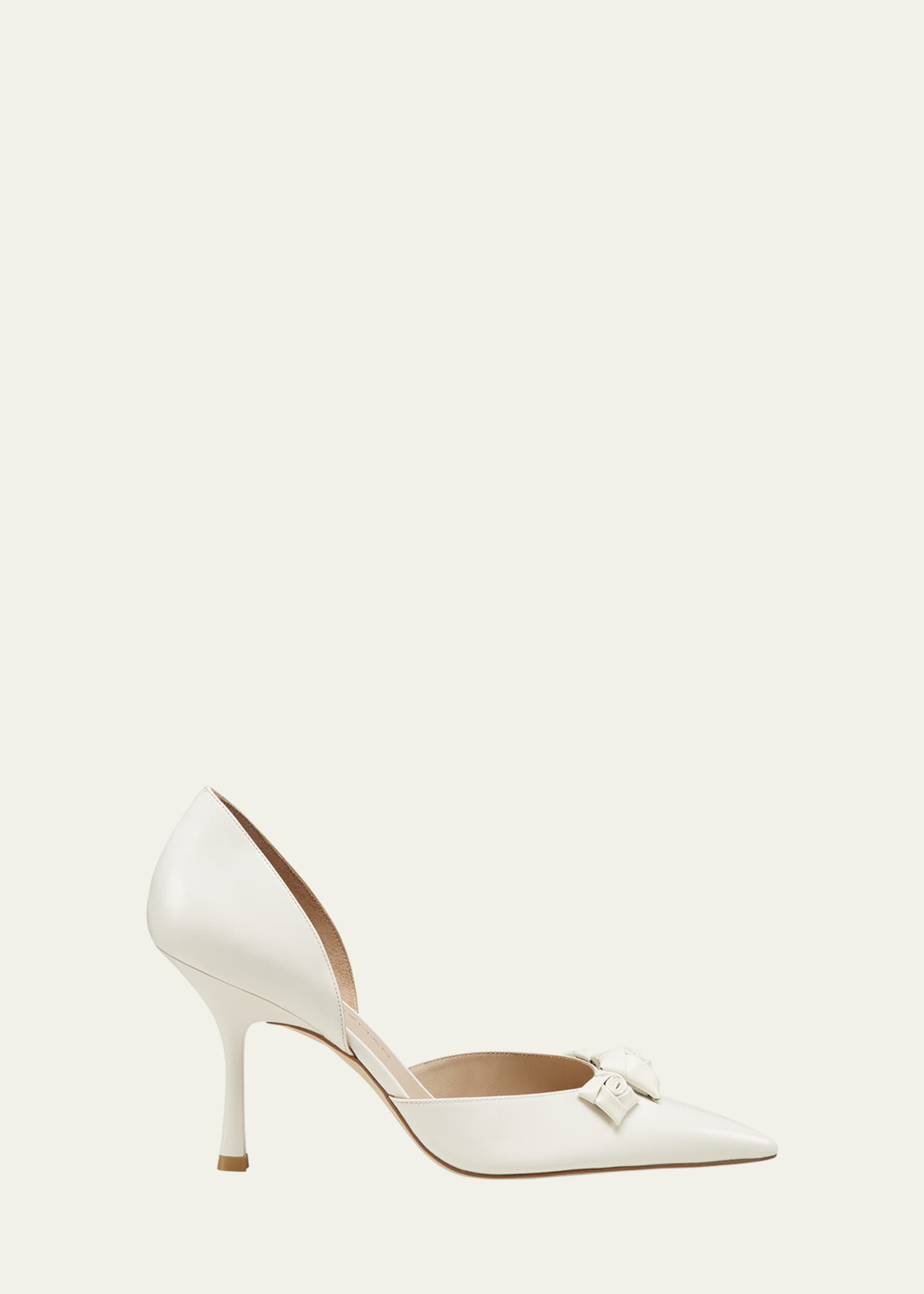Stuart Weitzman Rosie Pointed Leather Stiletto Pumps Image 1 of 3