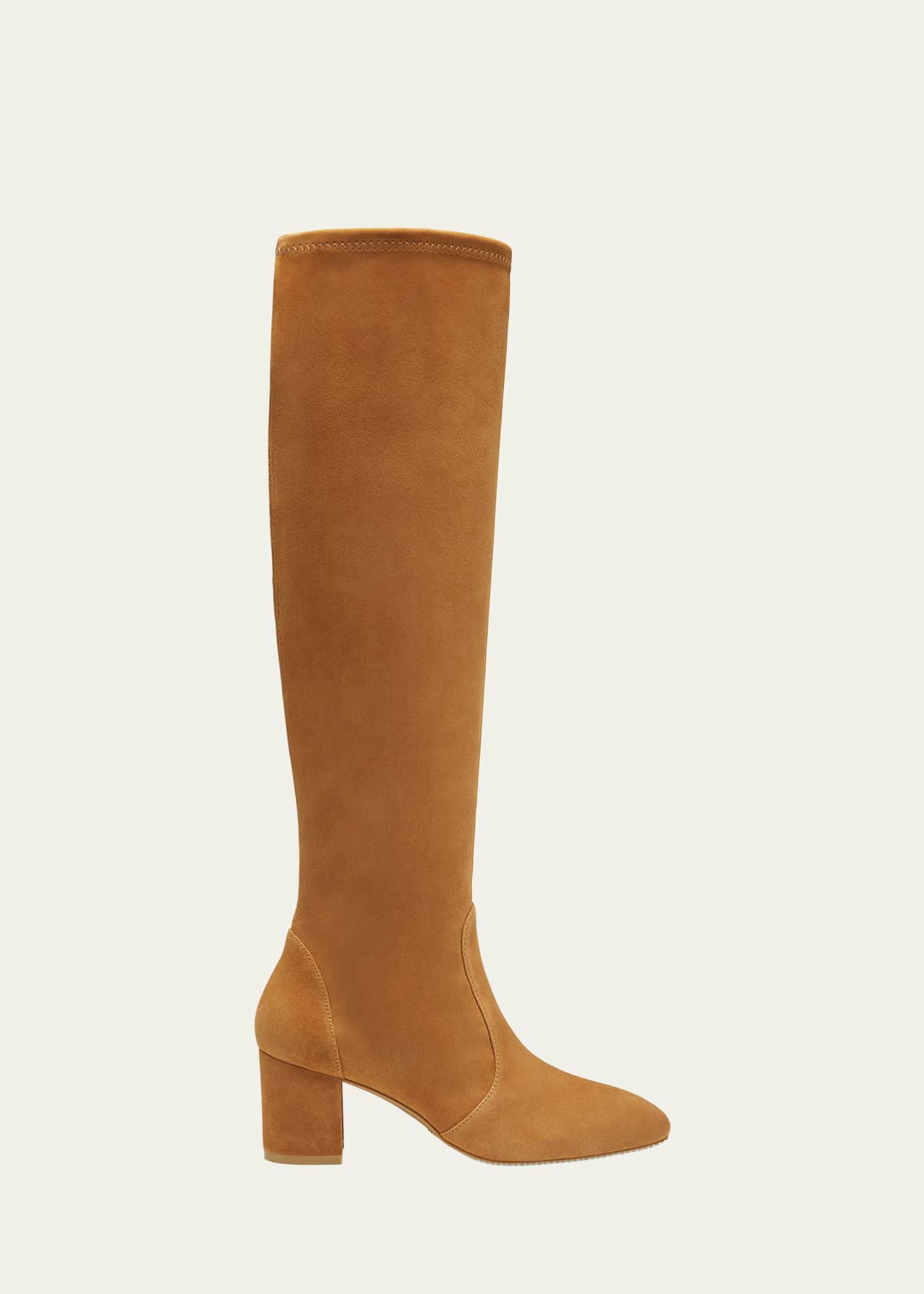 Stuart Weitzman Yuliana Stretch Suede Knee Boots Image 1 of 3