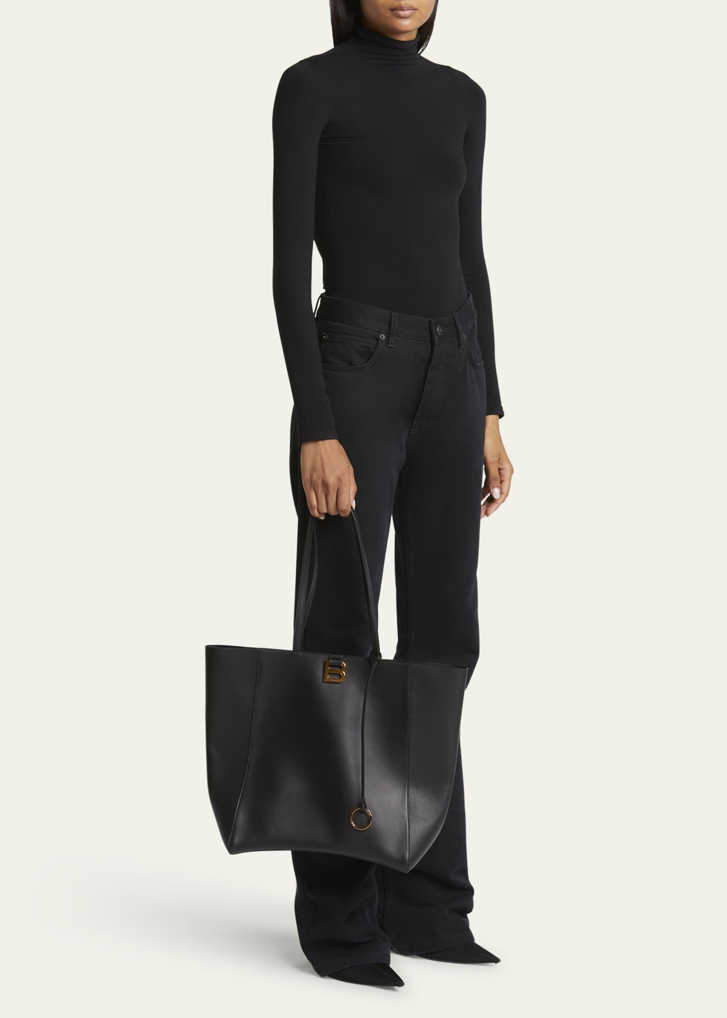 Balenciaga Hourglass Large Soft Leather Tote Bag Image 5 of 5