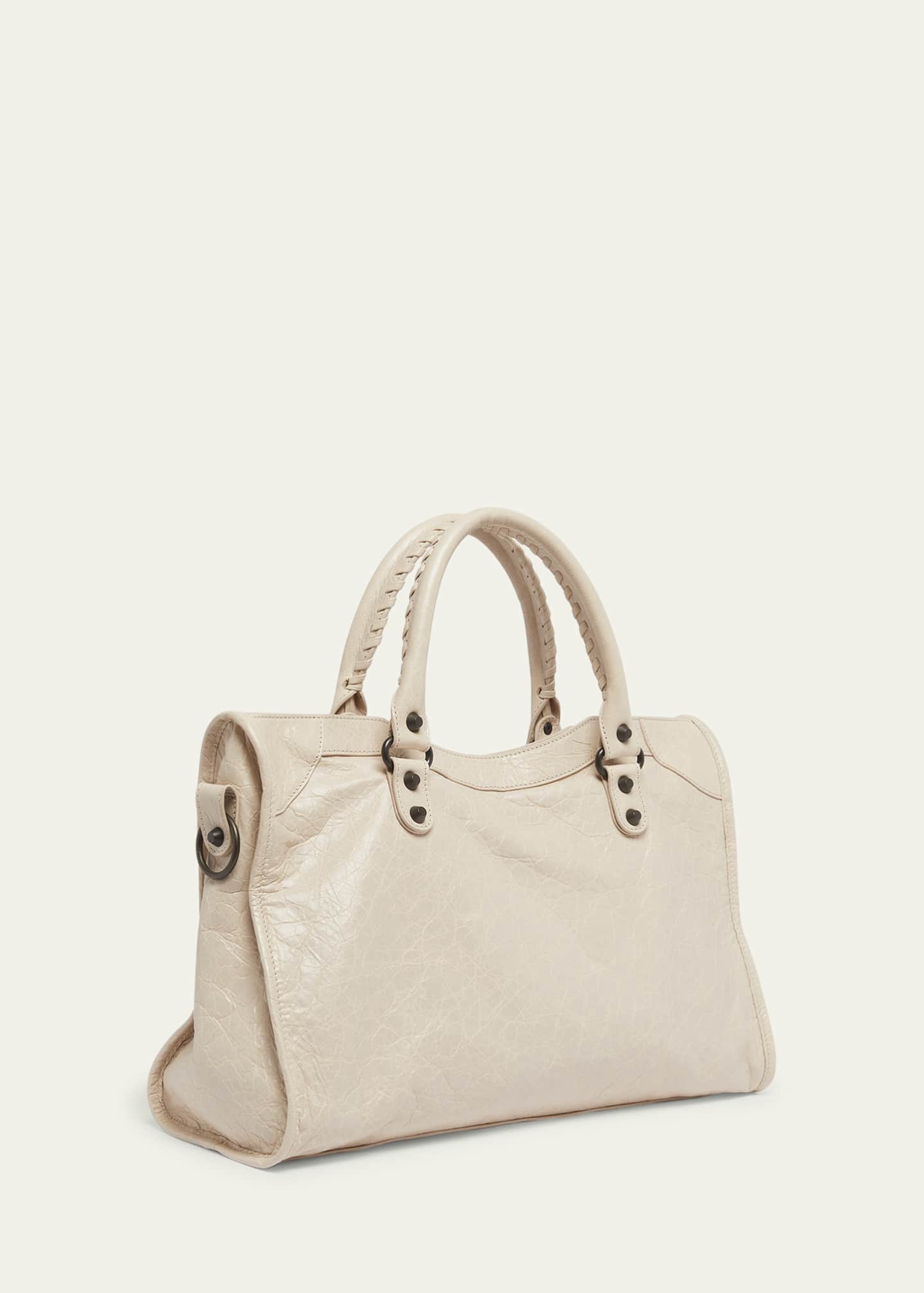 Balenciaga Le City Medium Crinkled Leather Top-Handle Bag Image 3 of 6