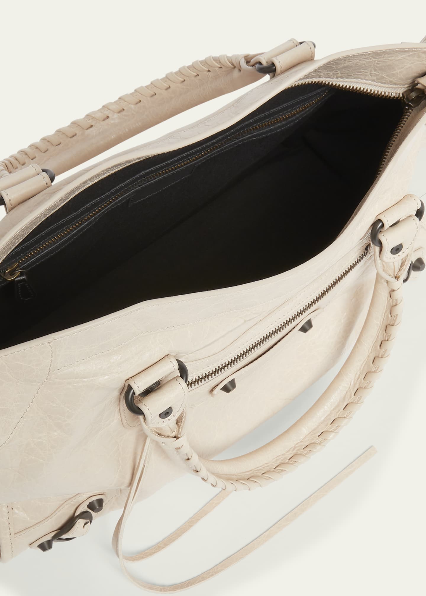 Balenciaga Le City Medium Crinkled Leather Top-Handle Bag Image 4 of 6