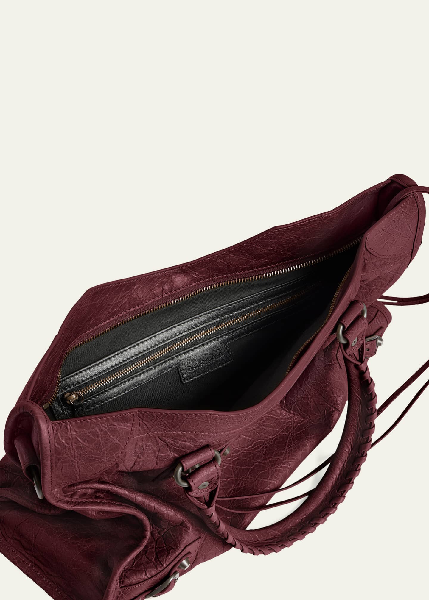 [定休日以外毎日出荷中] Le Balenciaga City Bag Top-Handle Leather Crinkled Medium 洋楽