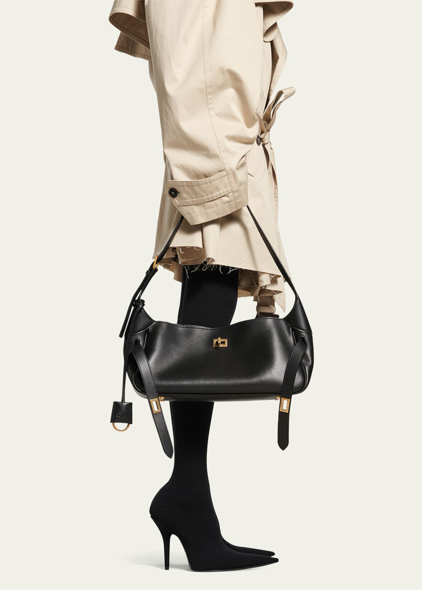 Balenciaga Bel Air Small Buckle Leather Shoulder Bag