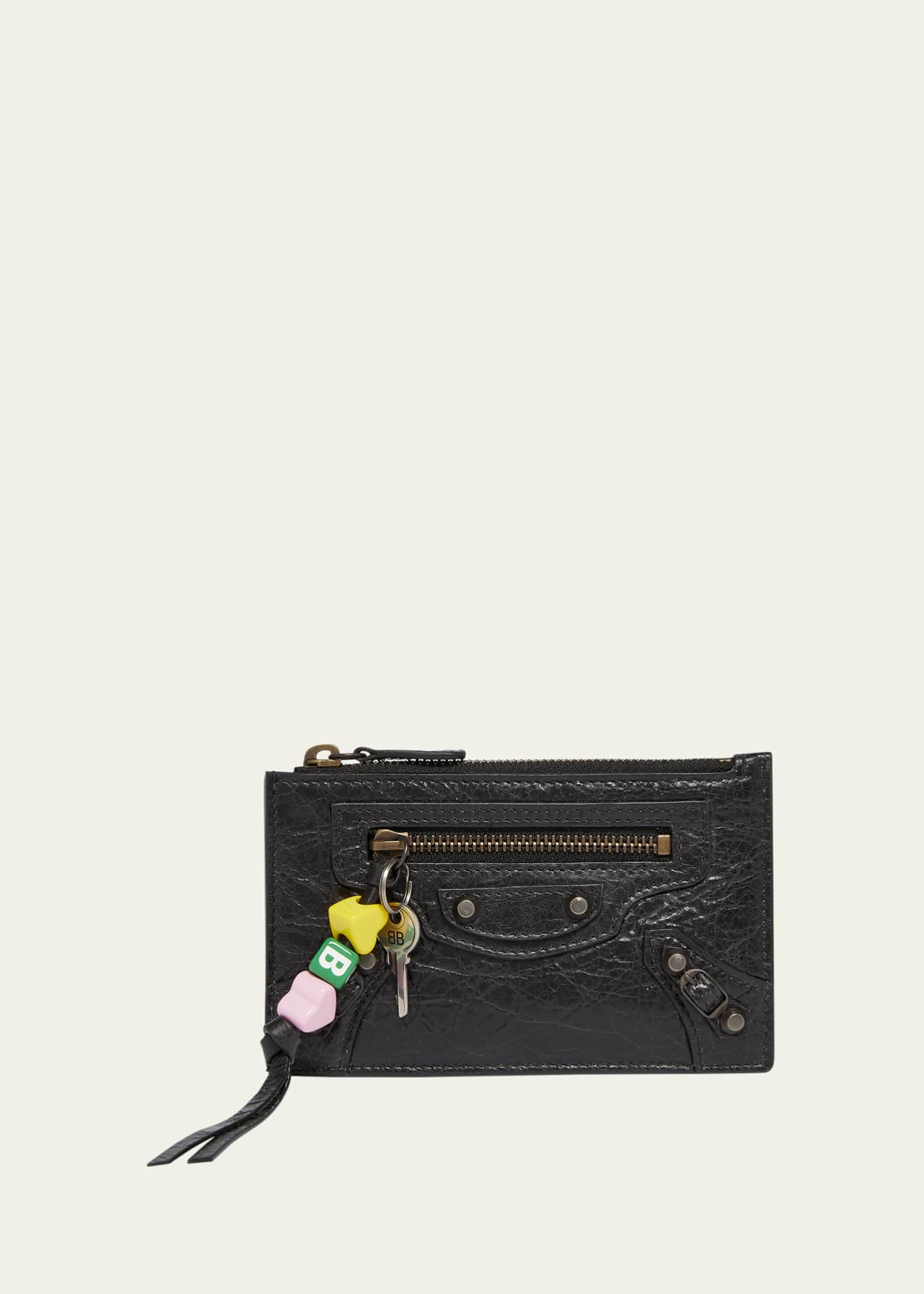 Balenciaga Le City Large Leather Card Holder with Charms Image 1 of 3