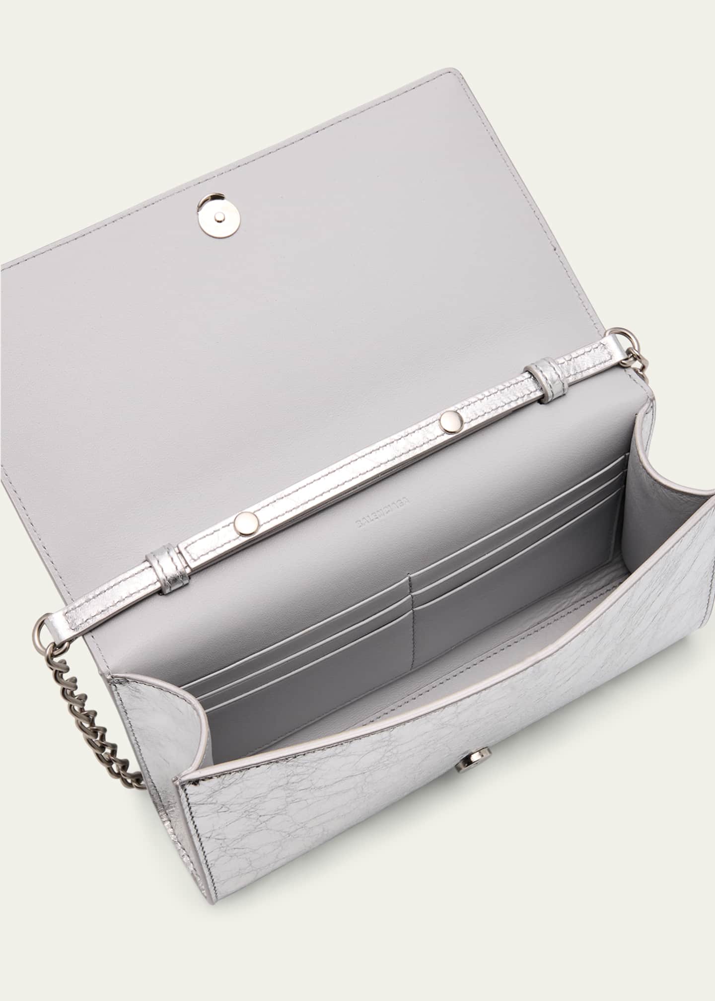 Balenciaga Le City Metallic Leather Wallet Image 4 of 5