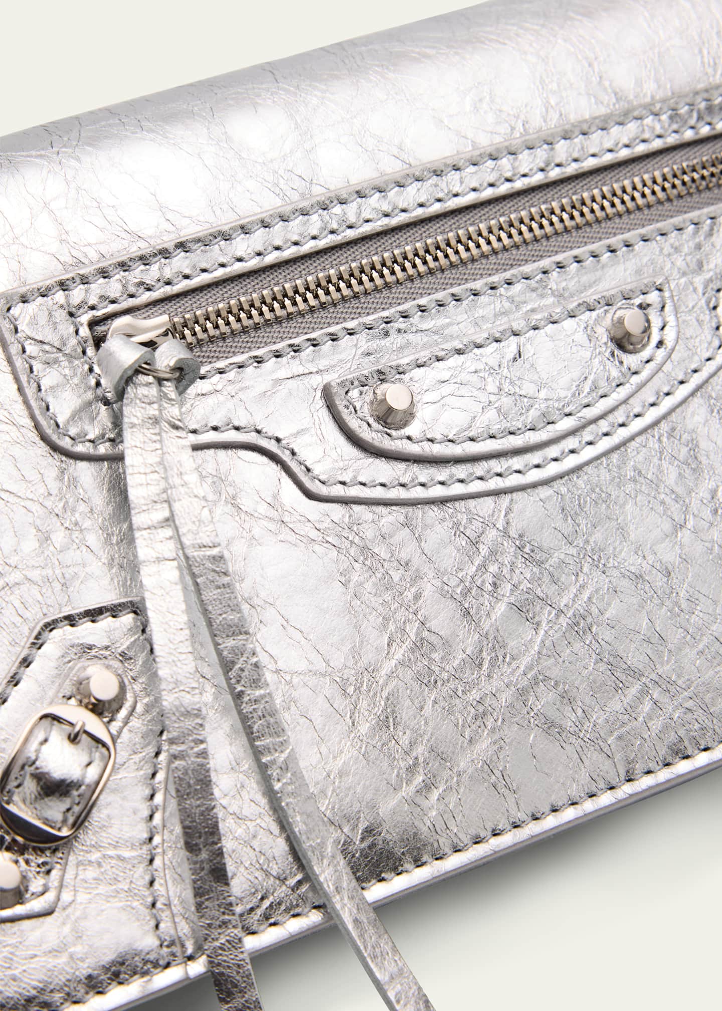 Balenciaga Le City Metallic Leather Wallet Image 5 of 5