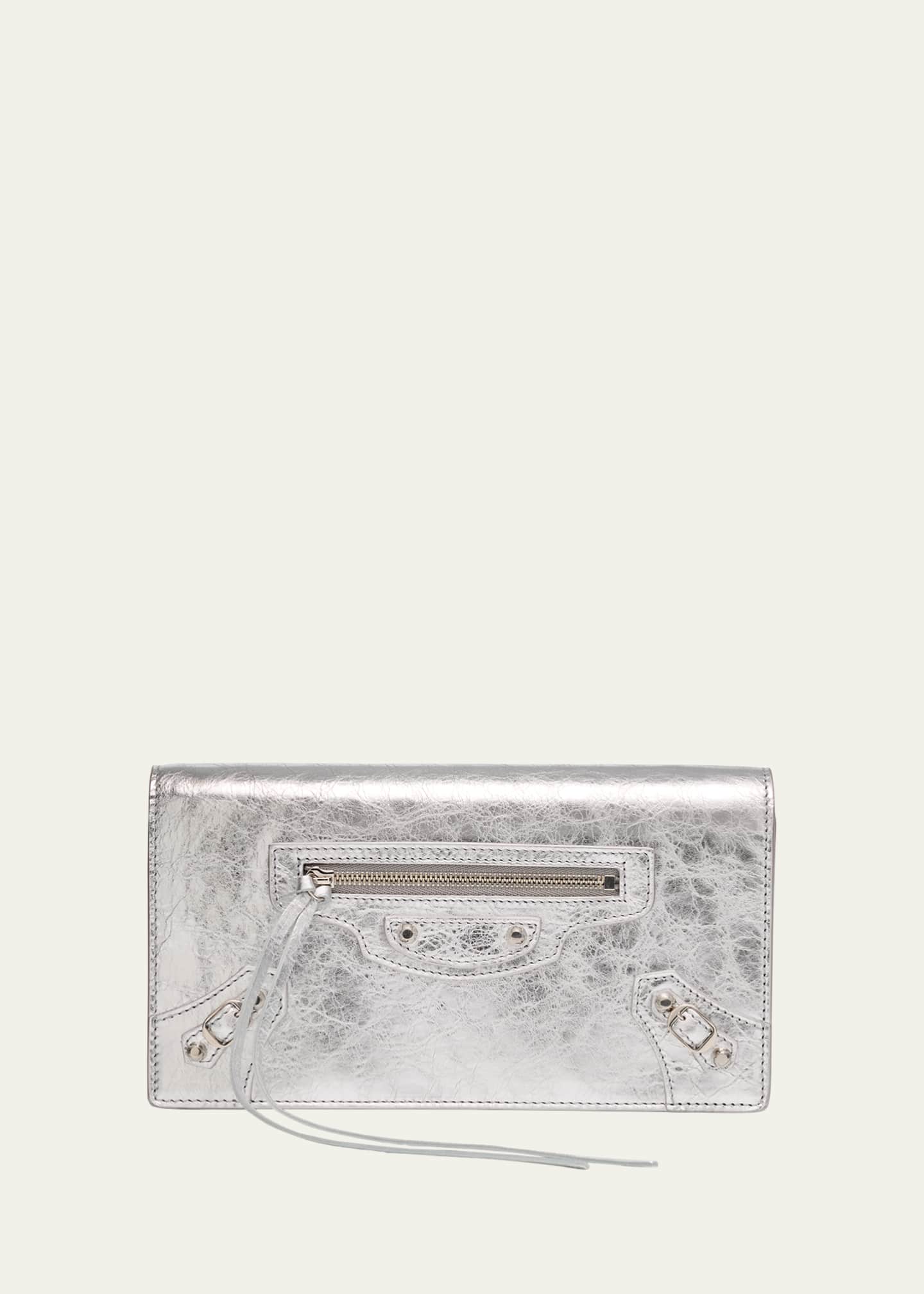 Balenciaga Le City Metallic Leather Wallet Image 1 of 5