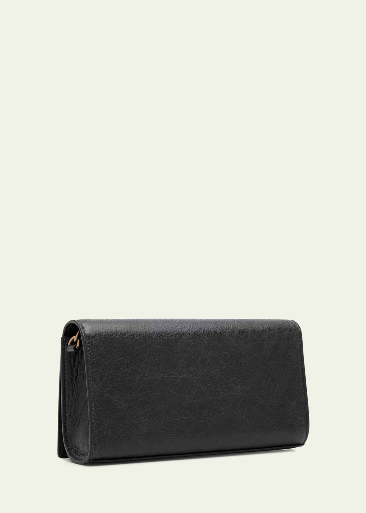 Balenciaga Le City Flap Leather Wallet with Chain Strap Image 3 of 6