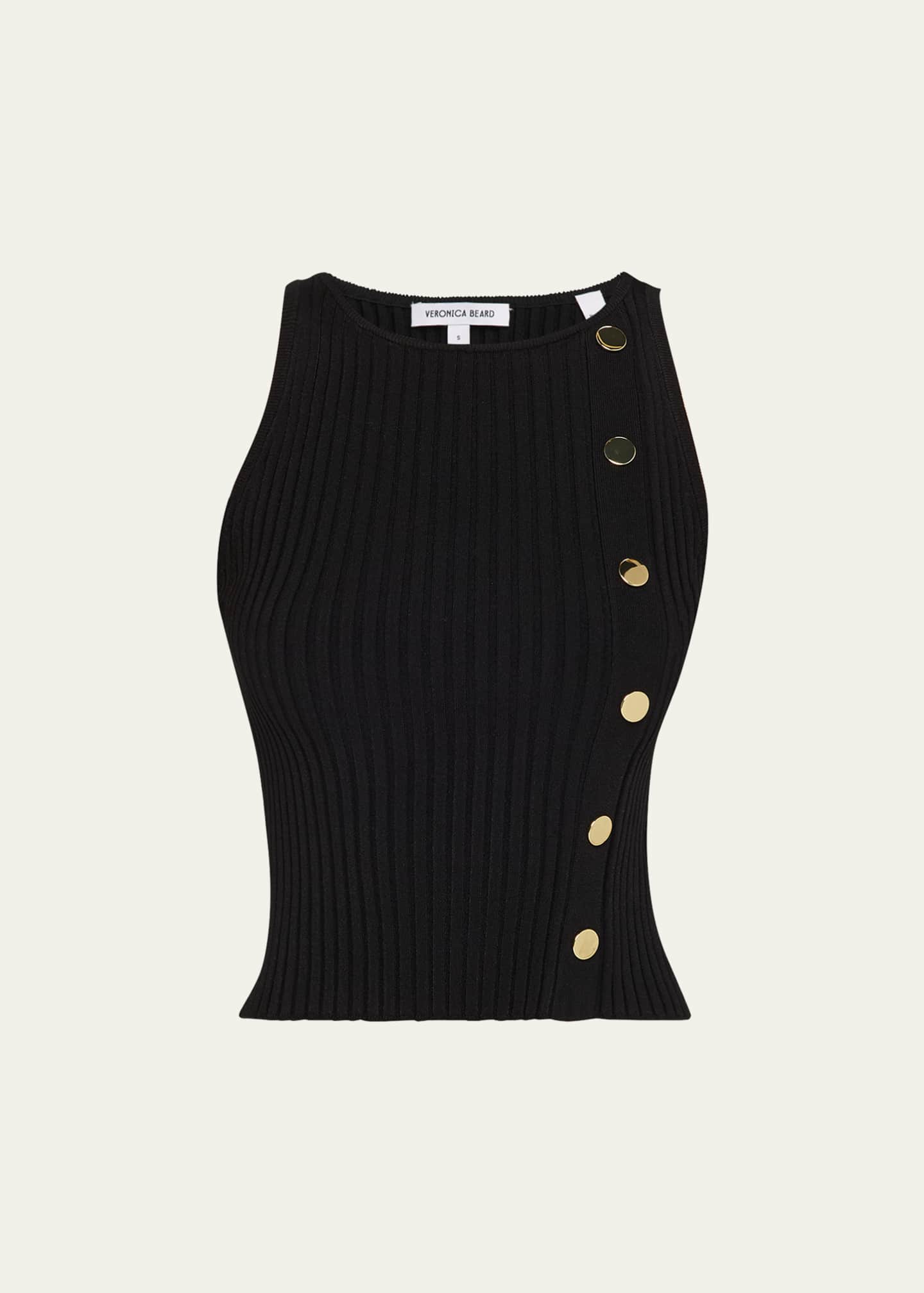 Veronica Beard Nelson Buttoned Tank Top Image 1 of 5