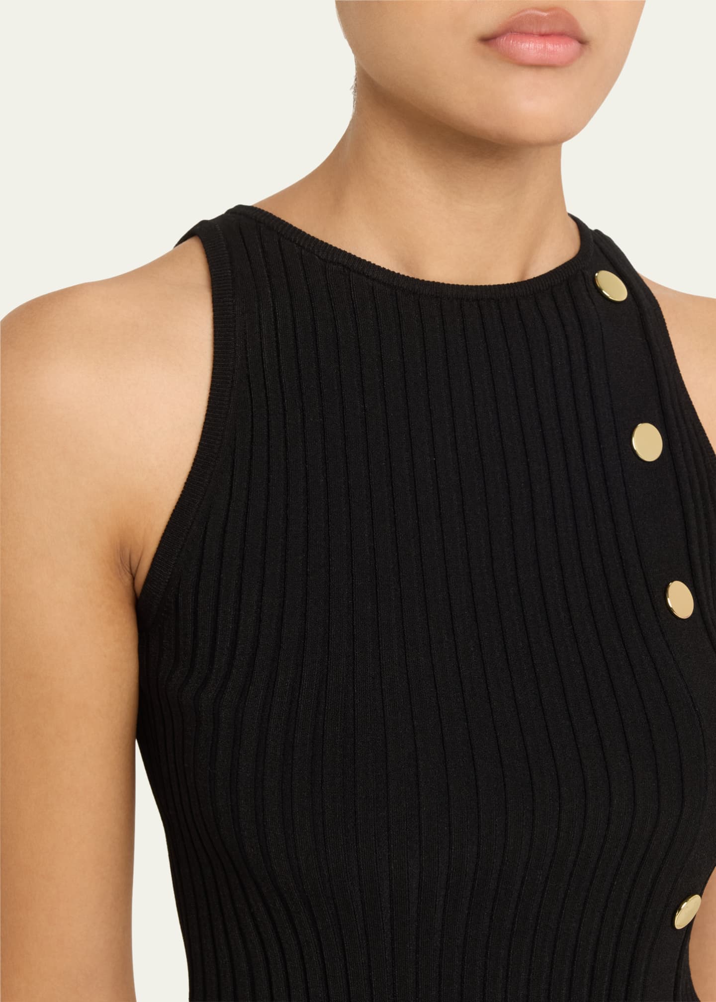 Veronica Beard Tanner Buttoned Rib Midi Skirt Image 5 of 5