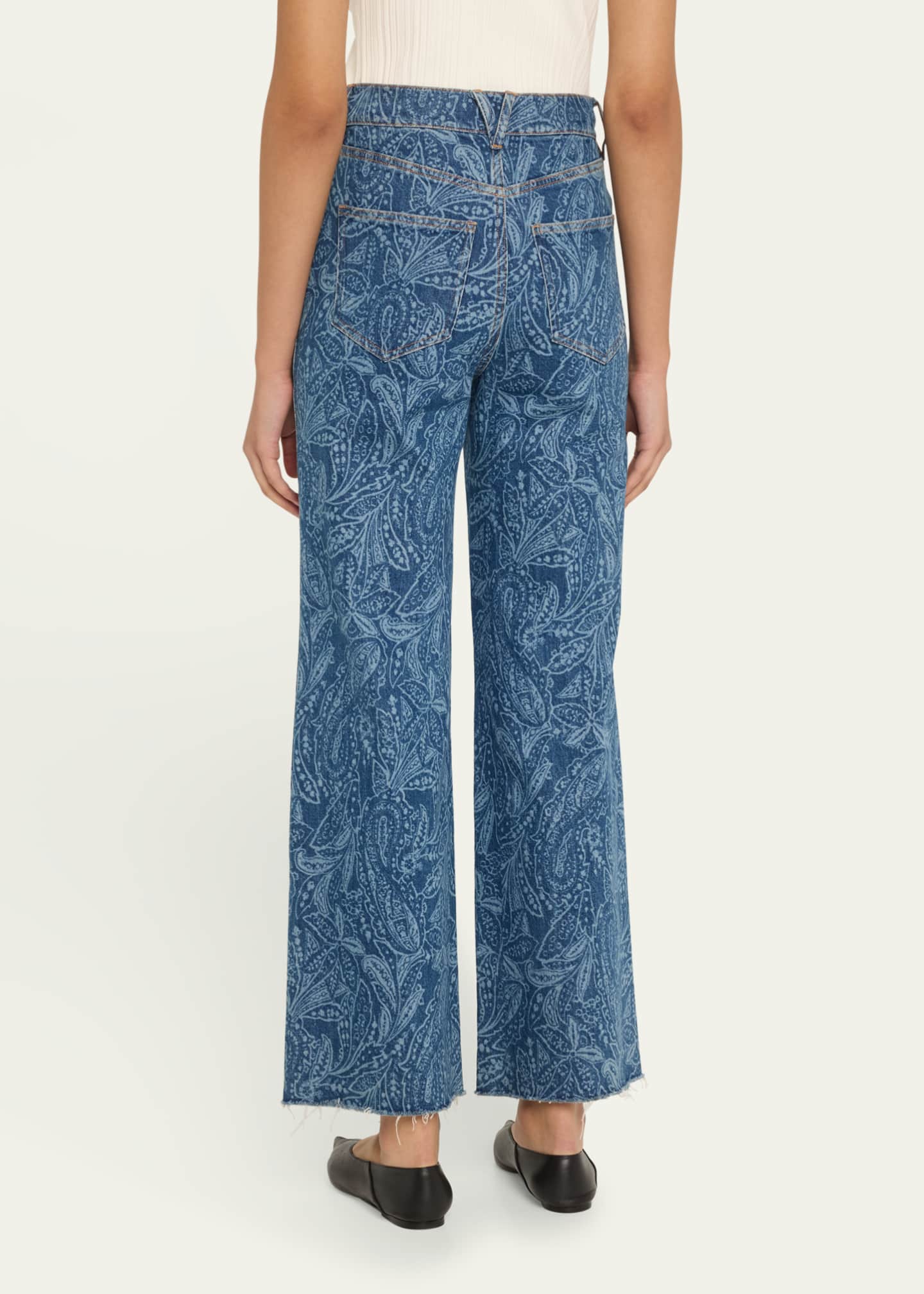 Veronica Beard Taylor High-Rise Wide-Leg Jeans Image 3 of 5