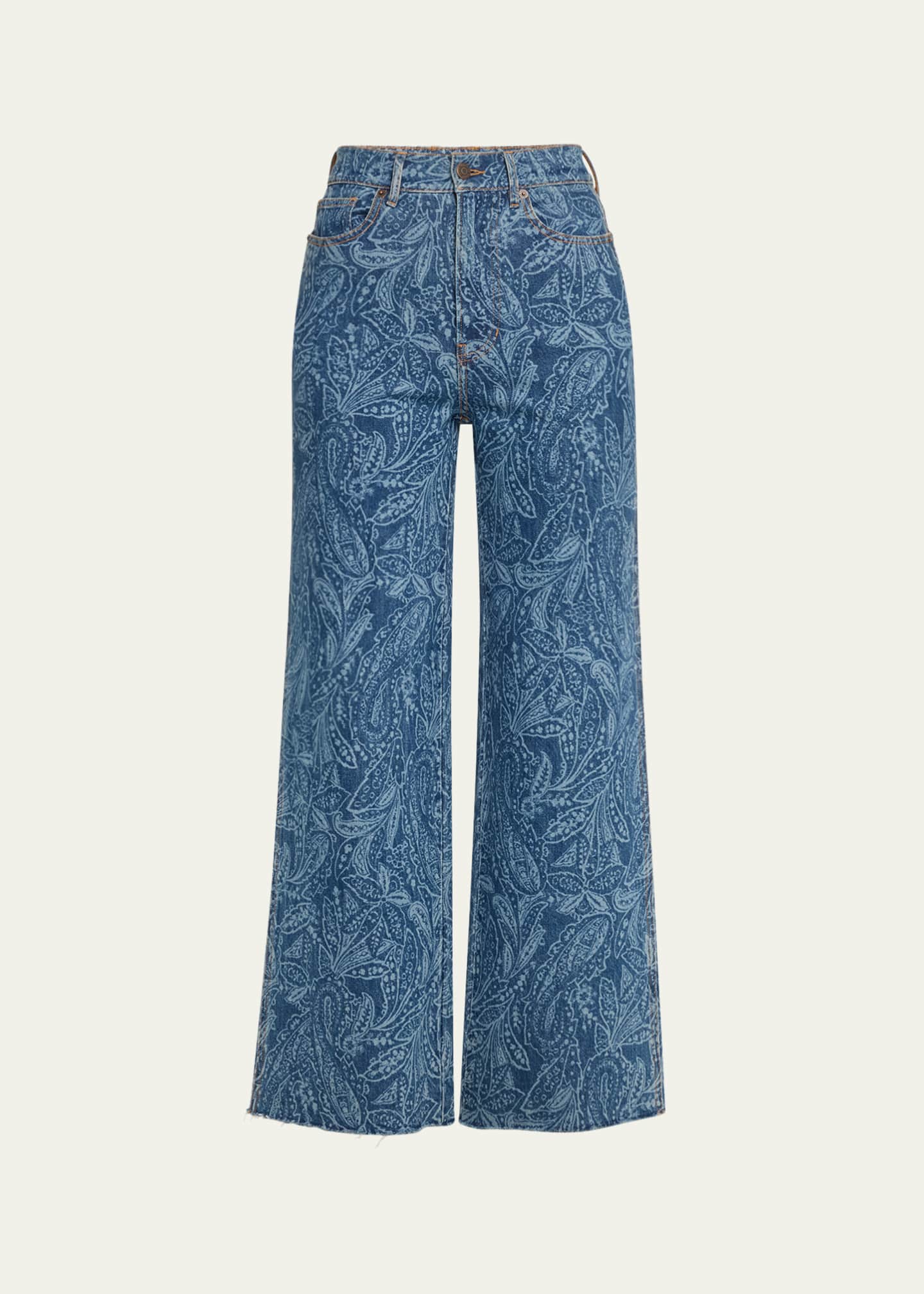 Veronica Beard Taylor High-Rise Wide-Leg Jeans Image 1 of 5
