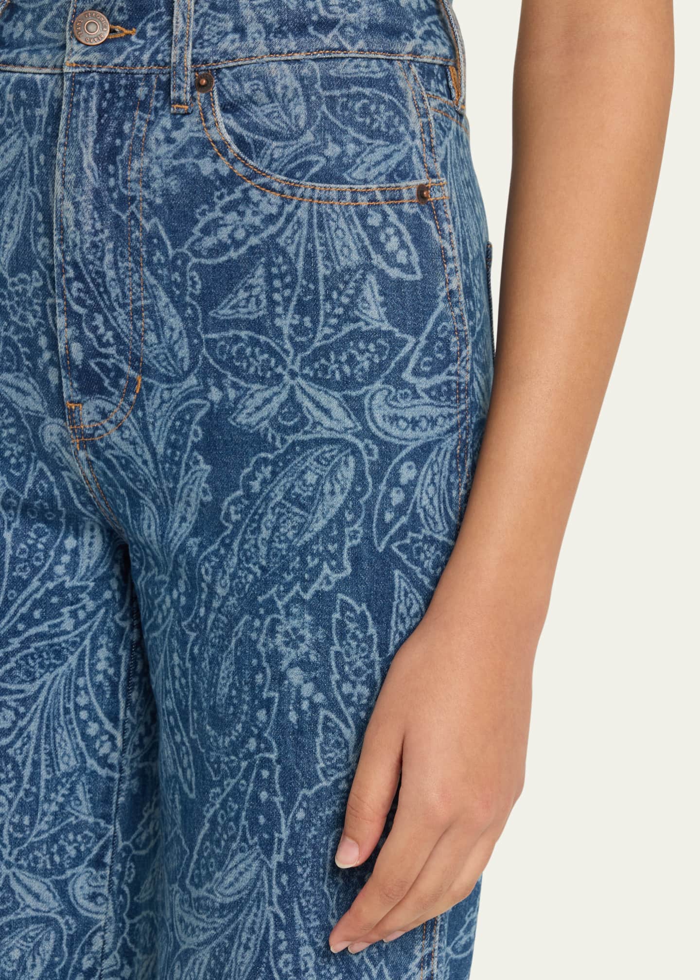 Veronica Beard Taylor High-Rise Wide-Leg Jeans Image 5 of 5