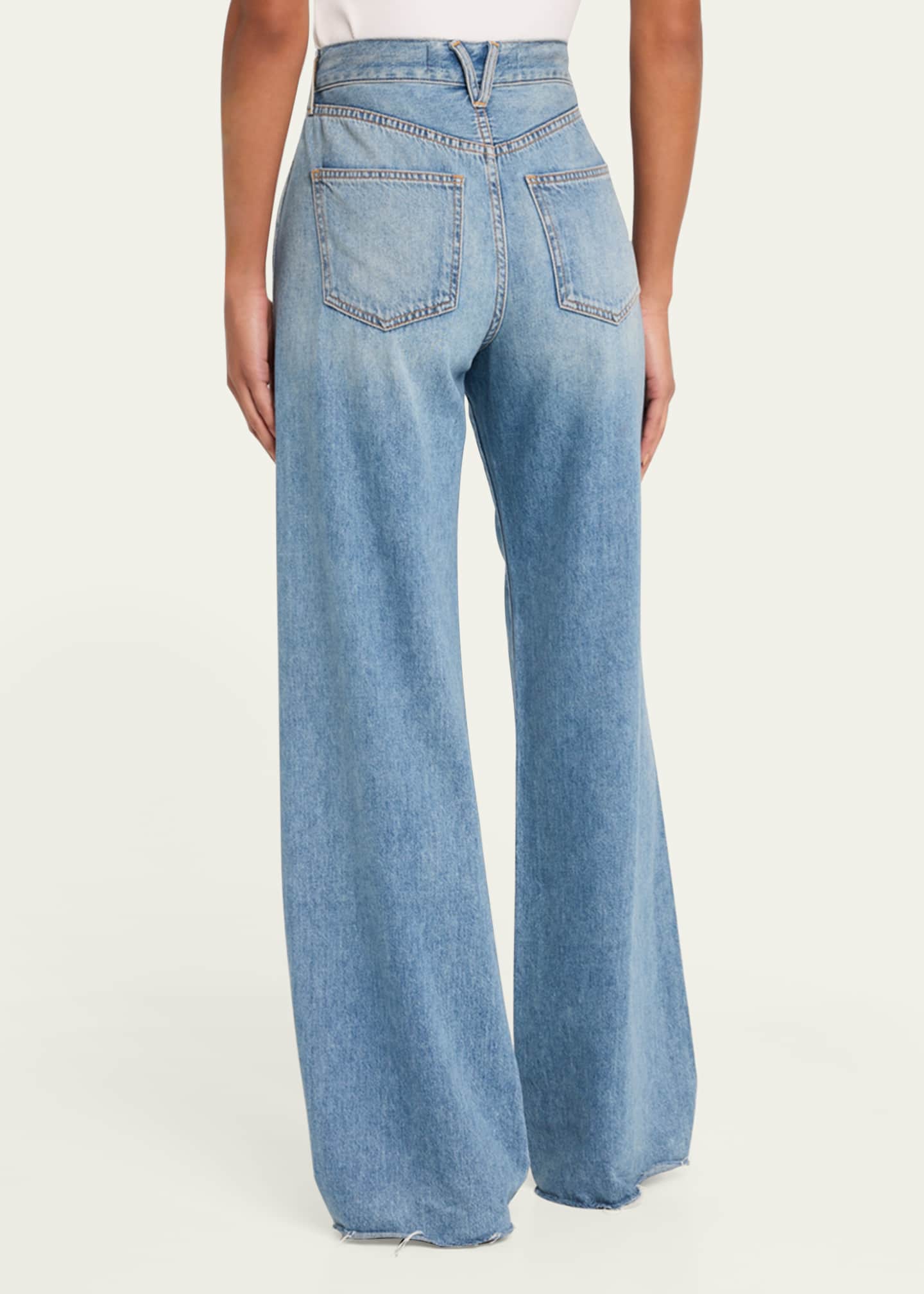Veronica Beard Kasey Mid-Rise Wide-Leg Jeans Image 3 of 5