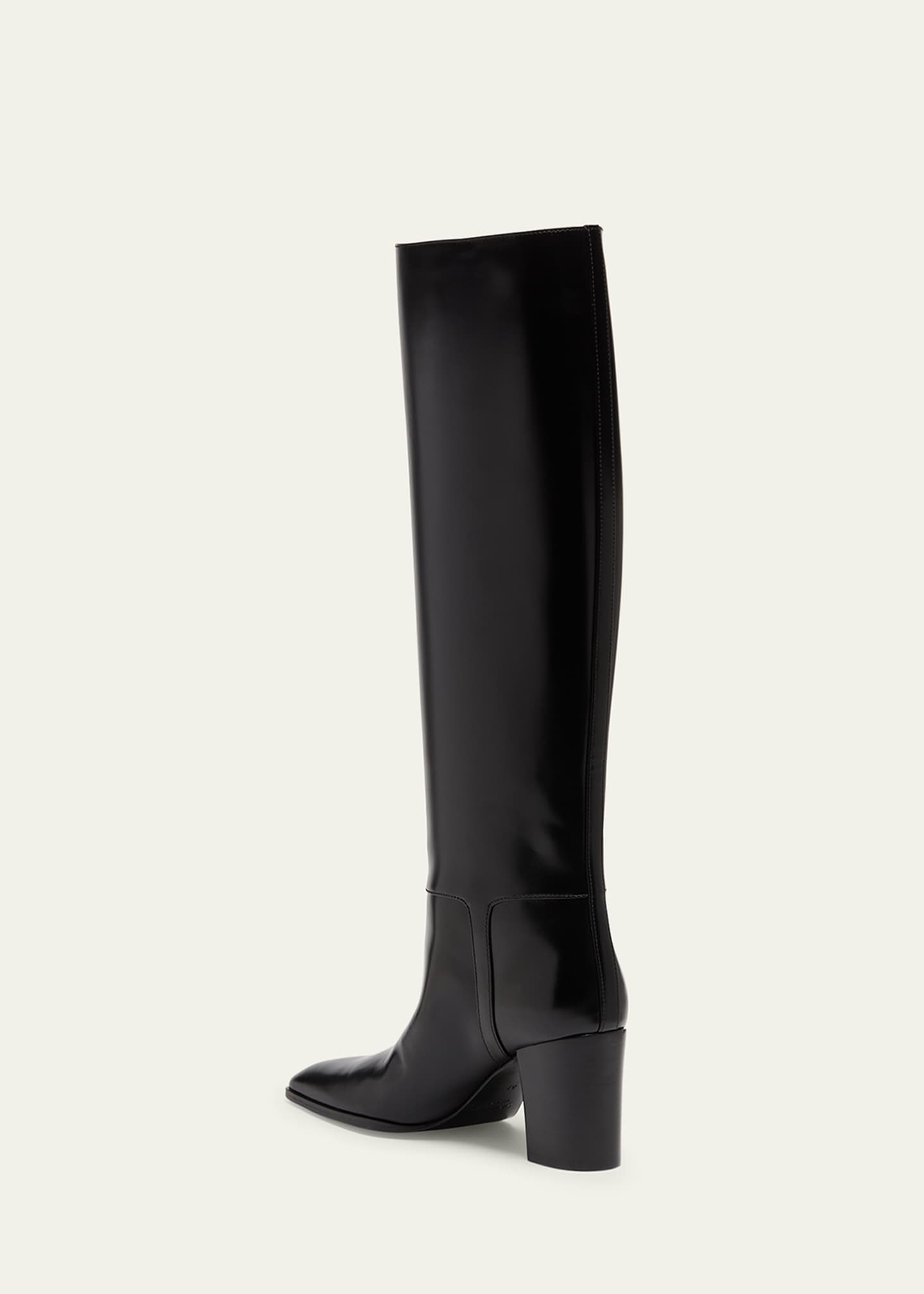 Saint Laurent Julia 75 Knee-High Leather Boots Image 3 of 3