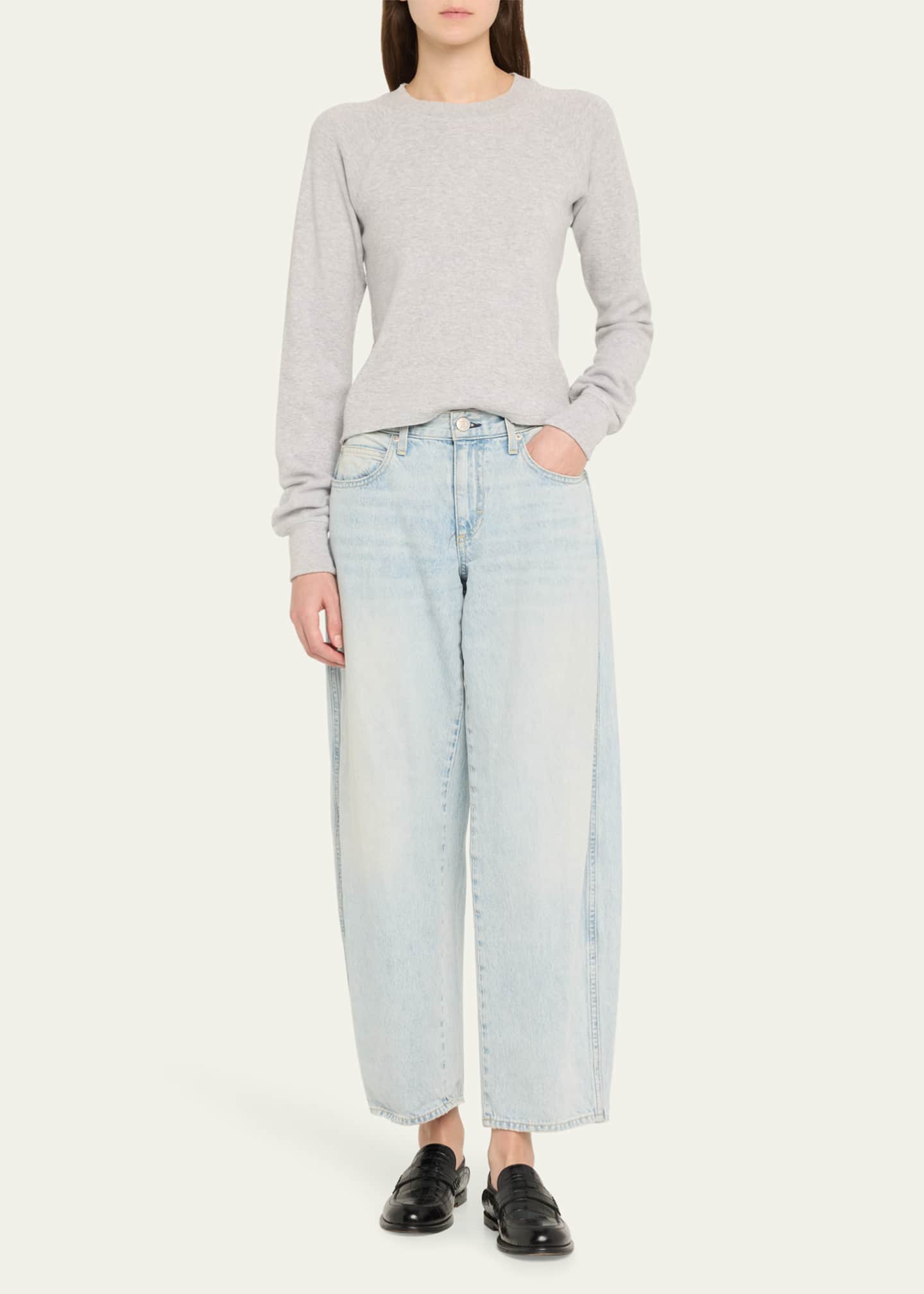 AMO Denim Foxy Long-Sleeve Knit Tee Image 2 of 5
