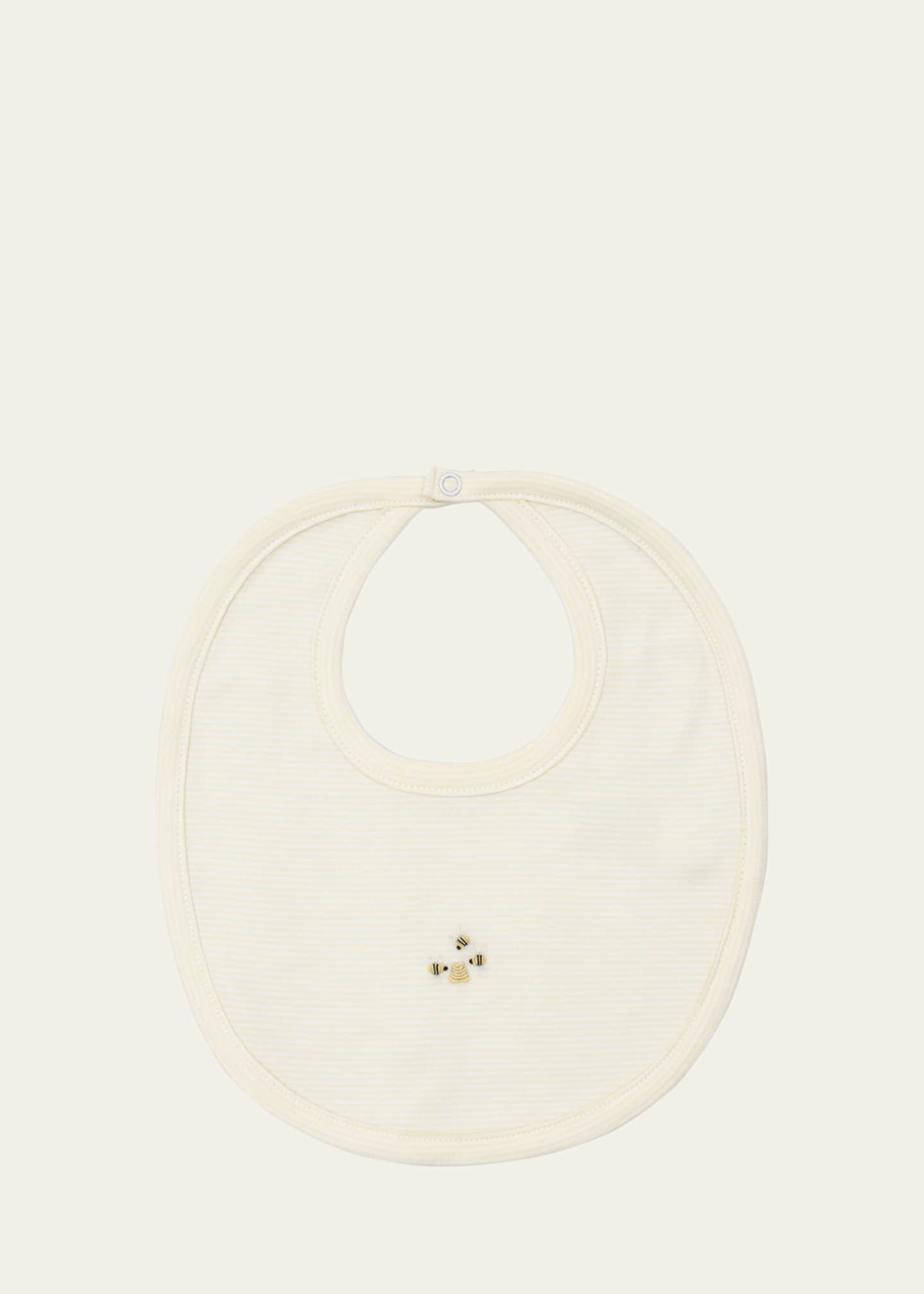 Kissy Kissy Kid's Bee Hive Hand Embroidered Bib Image 1 of 2