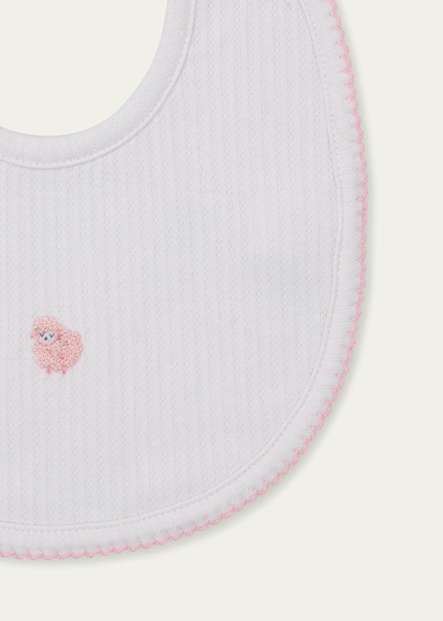 Kissy Kissy Girl's Baa Baa Baby Sheep Hand Embroidered Bib Image 2 of 2