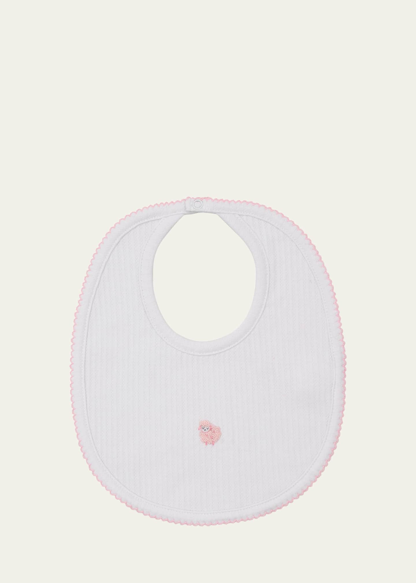 Kissy Kissy Girl's Baa Baa Baby Sheep Hand Embroidered Bib Image 1 of 2