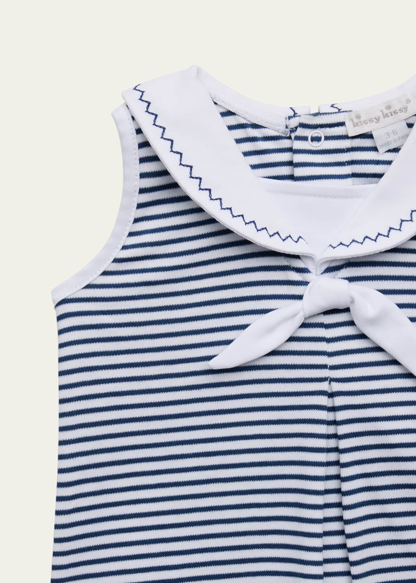 Kissy Kissy Girl's Bold Stripes & Bright Stars Dress W/ Bloomers, Size Newborn-18M Image 3 of 3