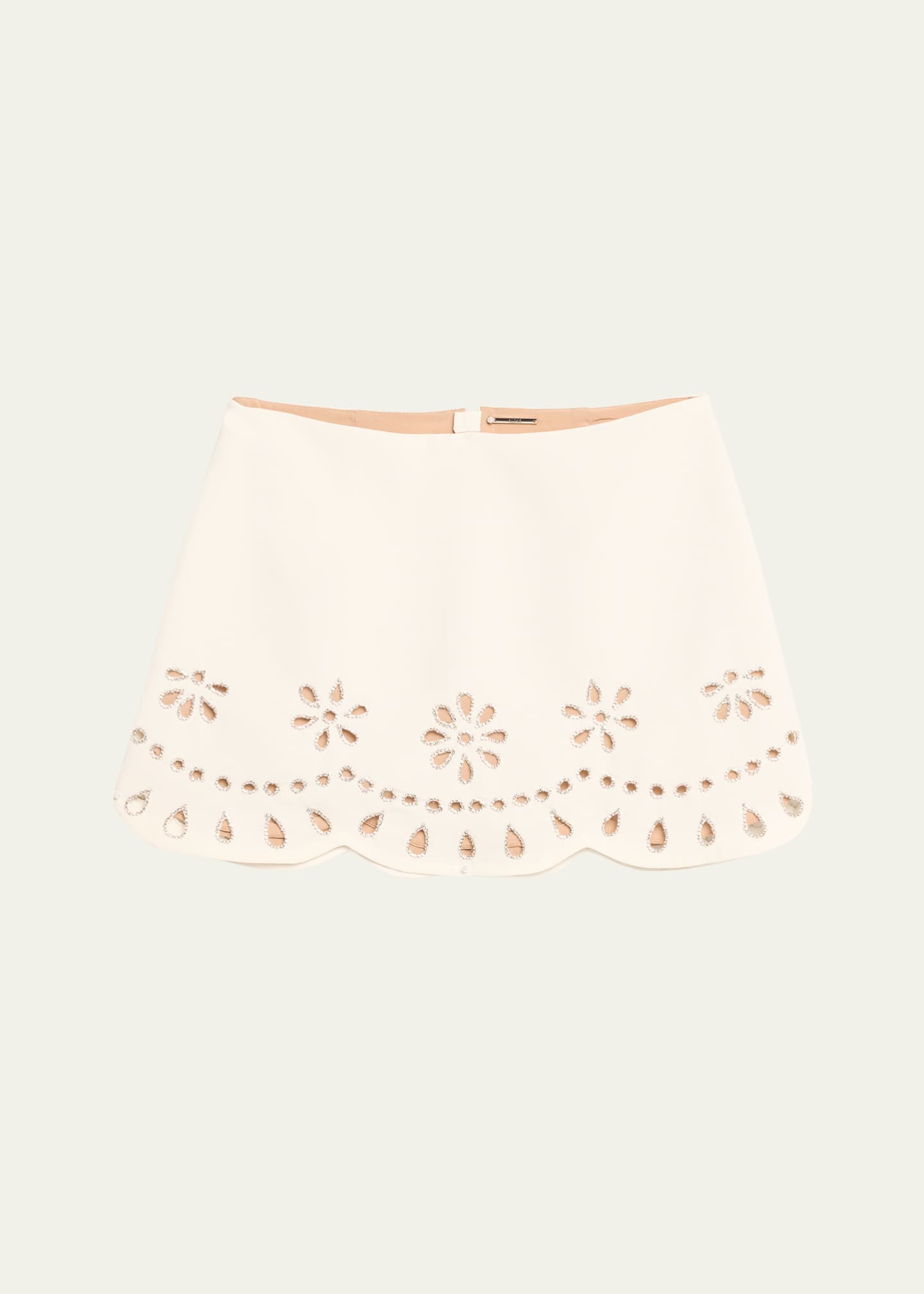 Etra Embellished Cut-Out Mini Skirt