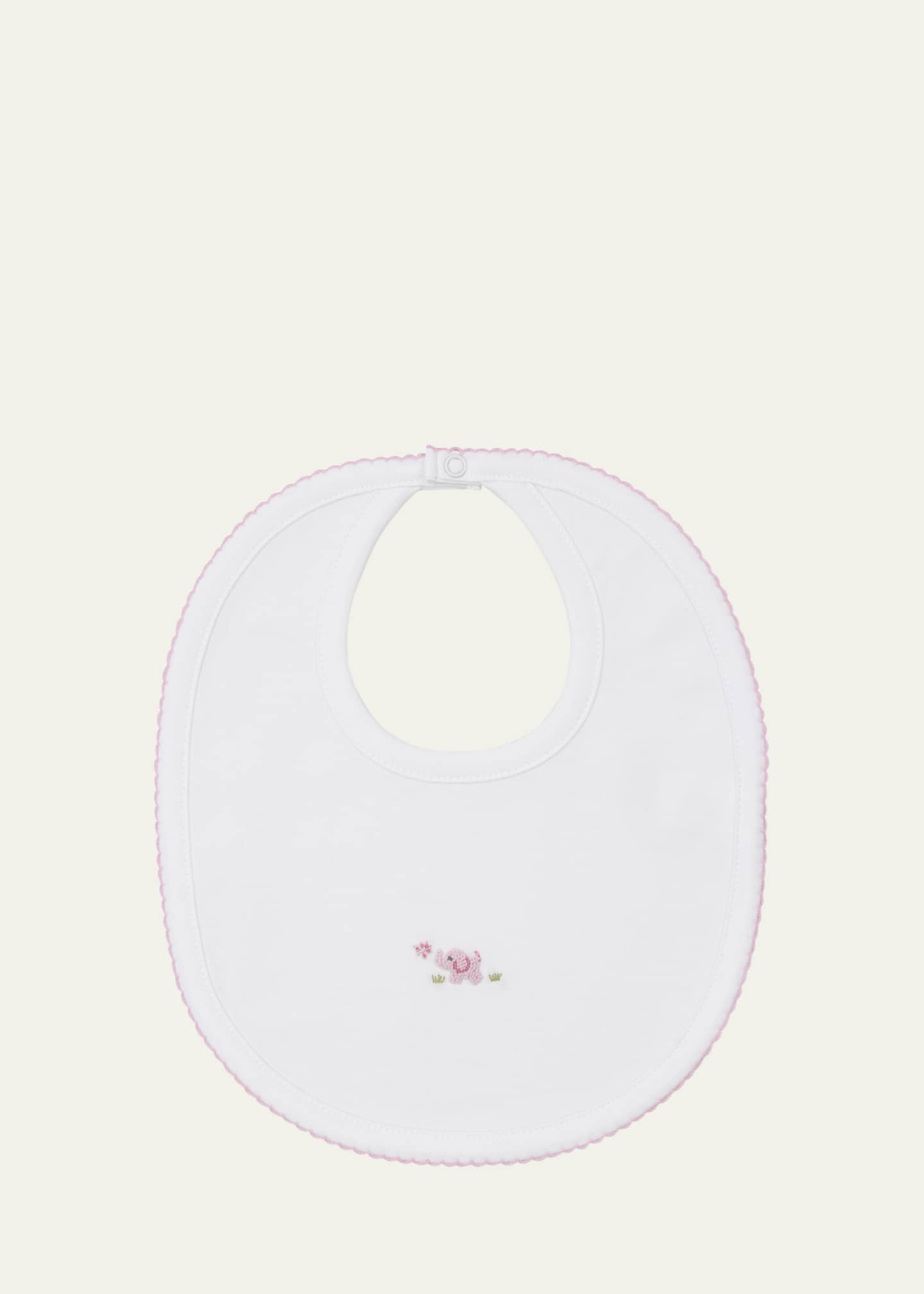 Kissy Kissy Girl's Premier Elephant Empire Embroidered Bib Image 1 of 2