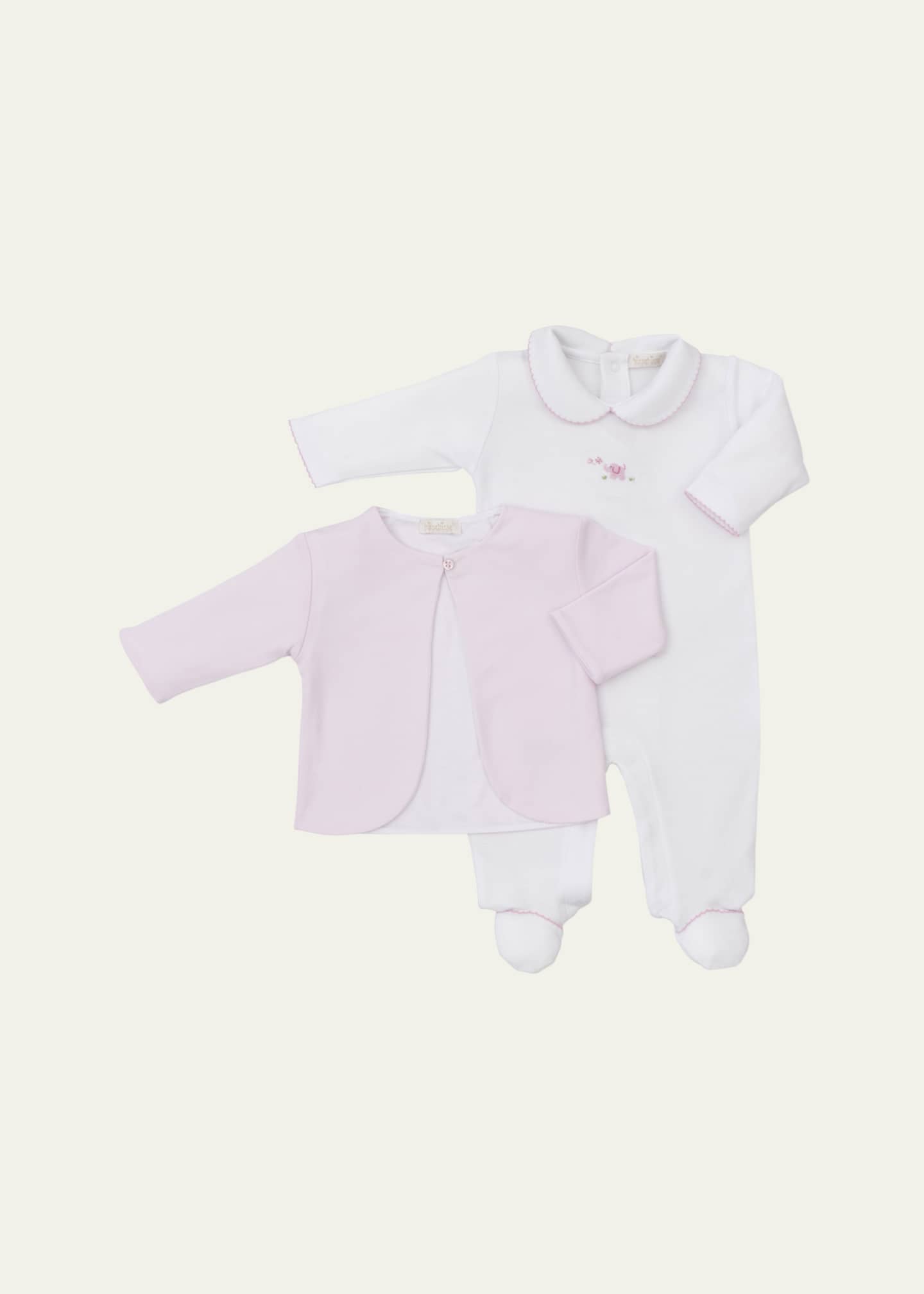 Kissy Kissy Girl's Premier Elephant Empire Footie & Jacket Set, Size Newborn-6M Image 2 of 2