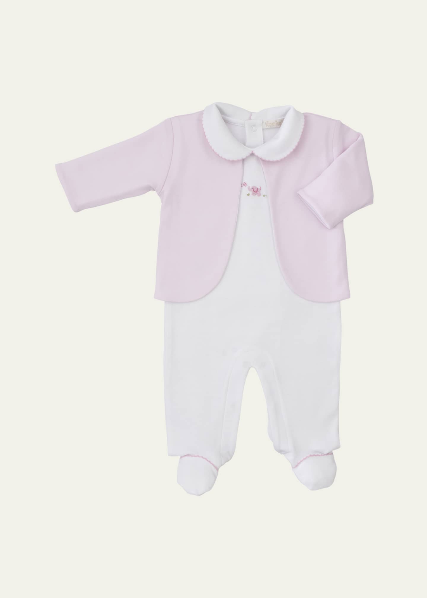 Kissy Kissy Girl's Premier Elephant Empire Footie & Jacket Set, Size Newborn-6M Image 1 of 2