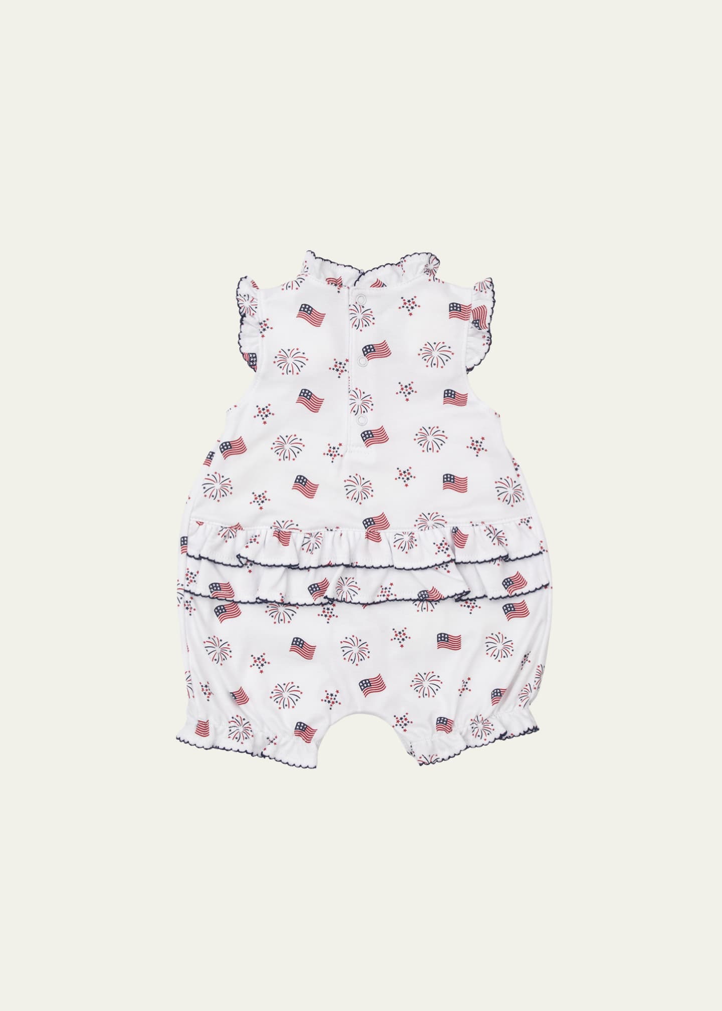 Kissy Kissy Girl's Bold Stripes and Bright Stars Short Playsuit, Size 0M-18M Image 2 of 2