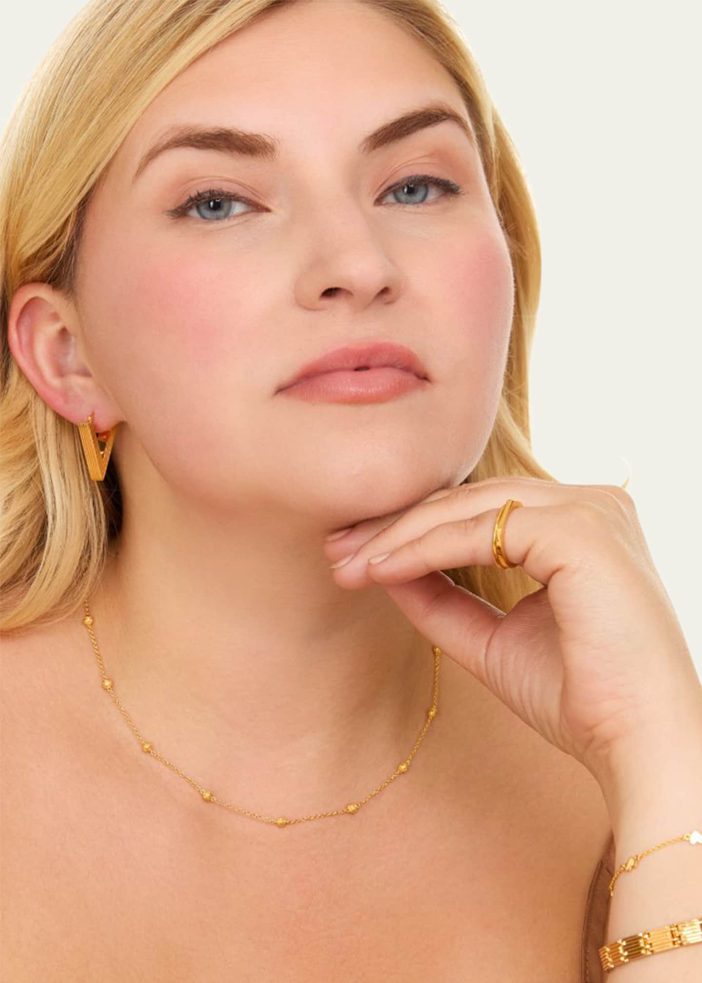 Gwen Beloti Lina Boxy Triangle Hoop Earrings Image 2 of 3