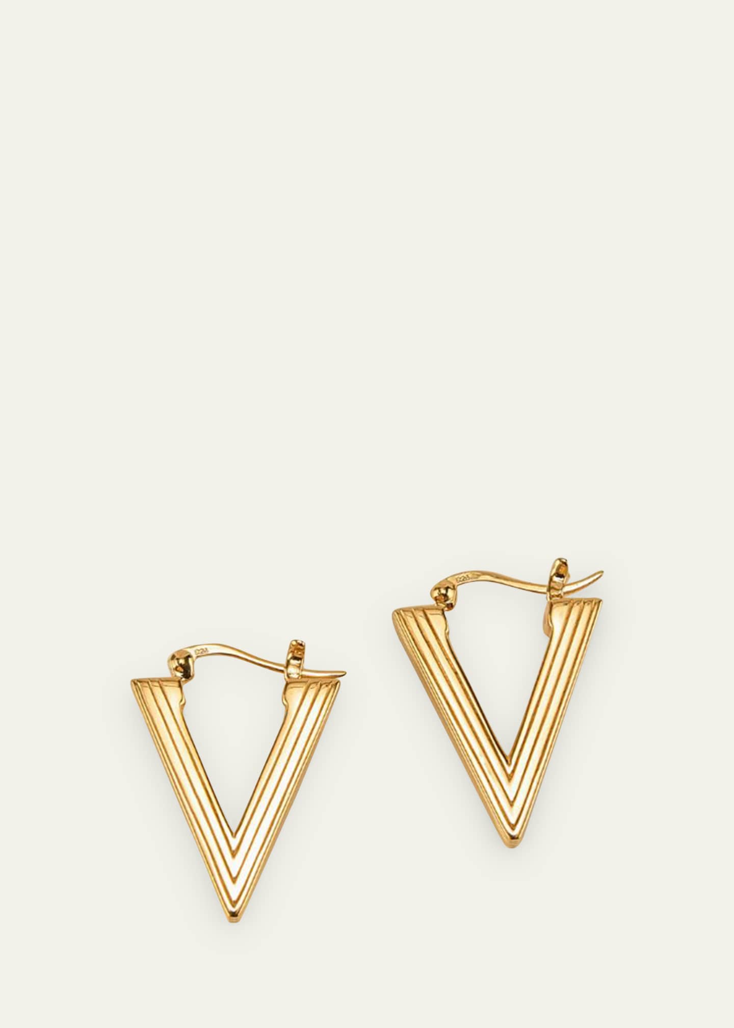 Gwen Beloti Lina Boxy Triangle Hoop Earrings Image 3 of 3