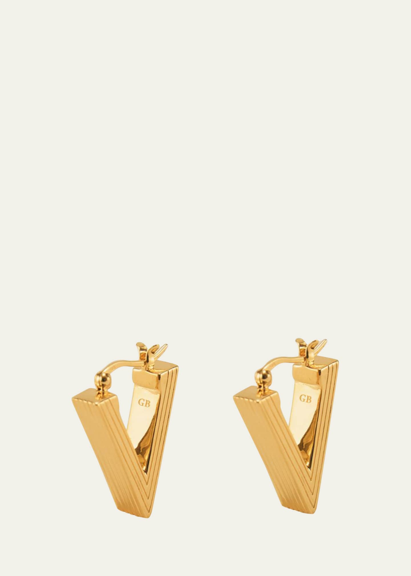 Gwen Beloti Lina Boxy Triangle Hoop Earrings Image 1 of 3