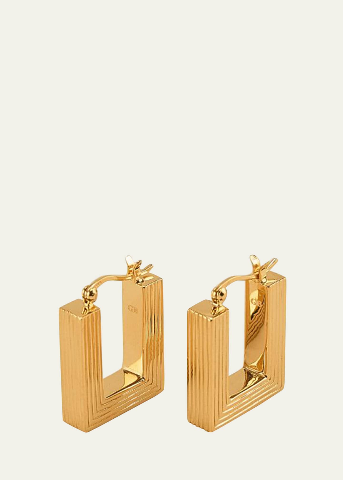 Gwen Beloti Lina Boxy Rectangle Hoop Earrings Image 1 of 3
