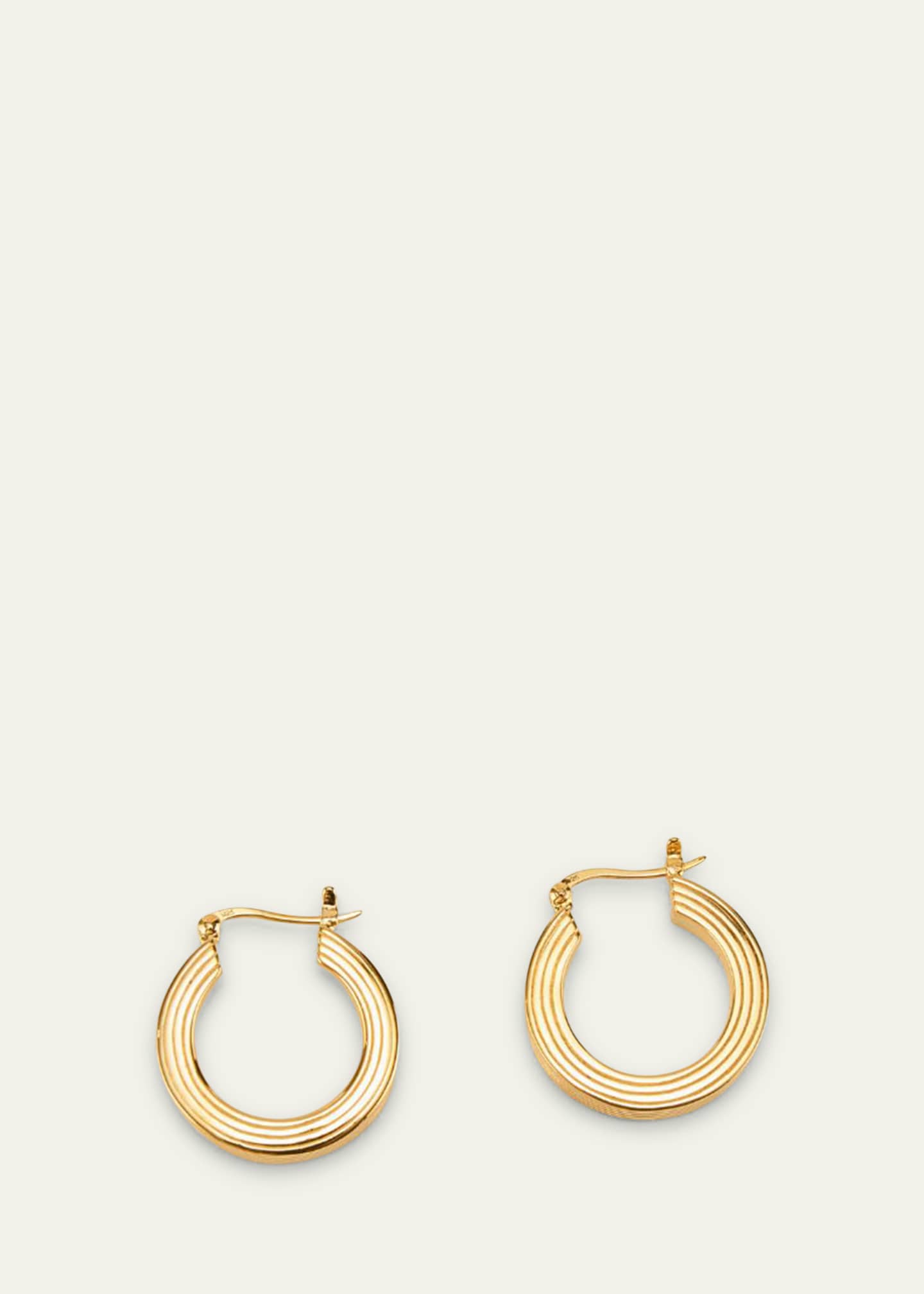 Gwen Beloti Lina Boxy Round Hoop Earrings Image 3 of 3