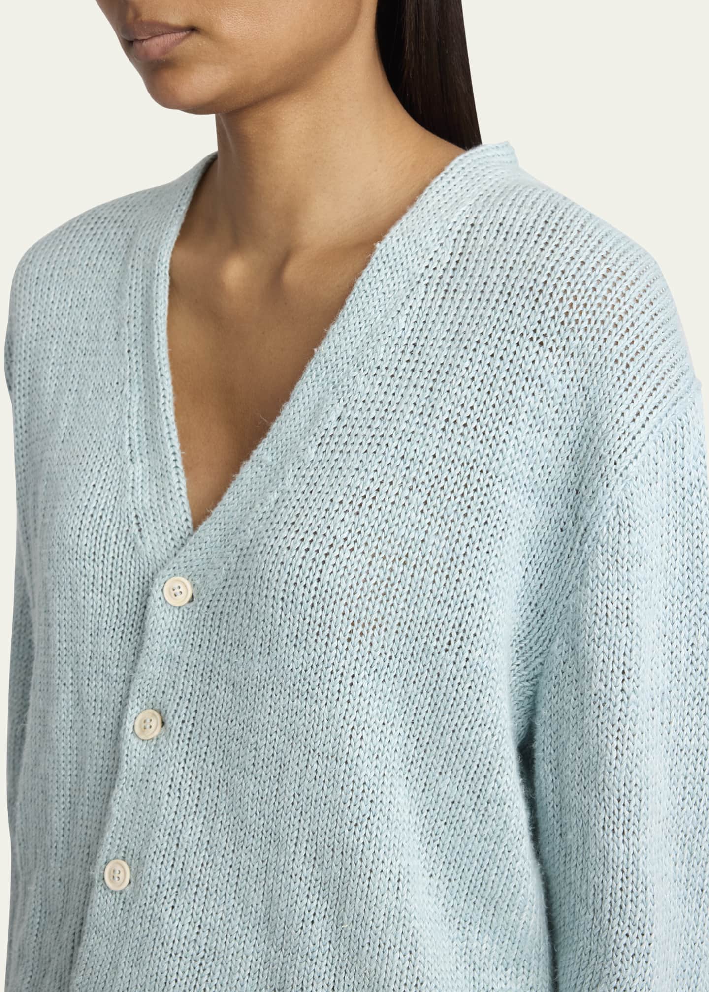 Maison Margiela V-Neck Hemp Cardigan Image 5 of 5