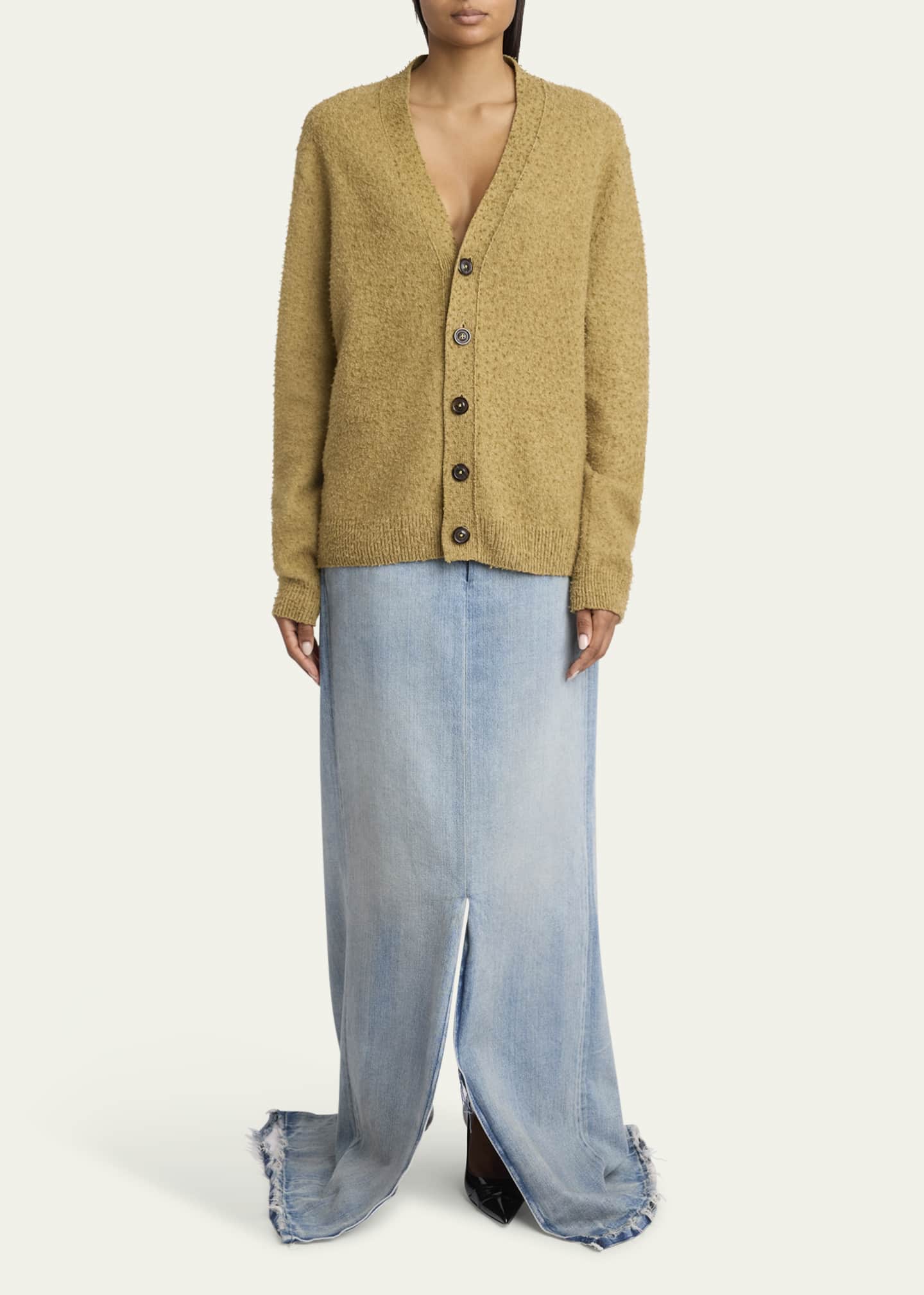 Maison Margiela V-Neck Wool Cardigan Image 2 of 5