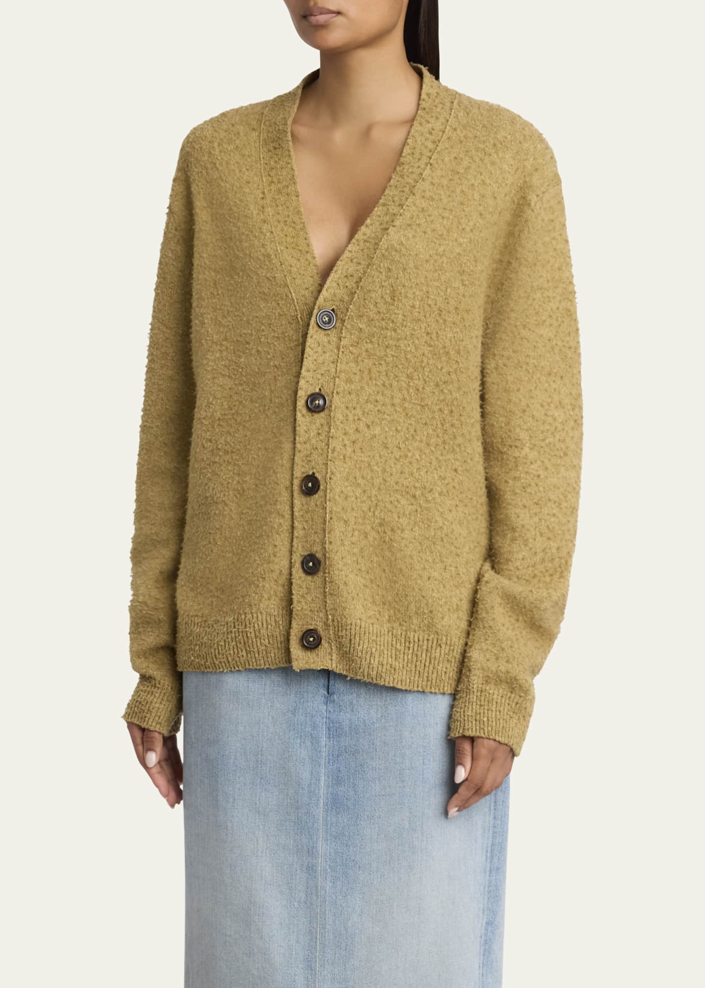 Maison Margiela V-Neck Wool Cardigan Image 4 of 5