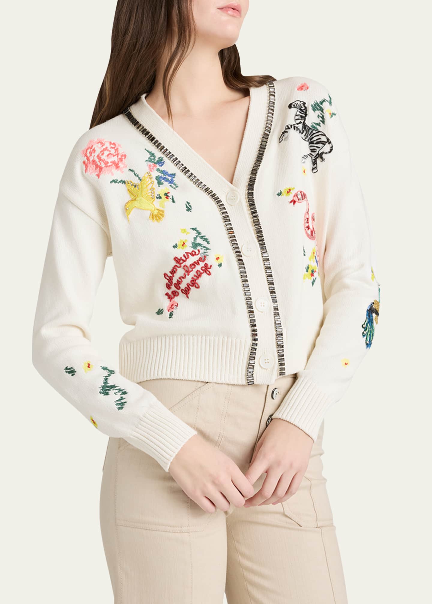 Cinq a Sept Nyla Animal Cardigan Image 2 of 4