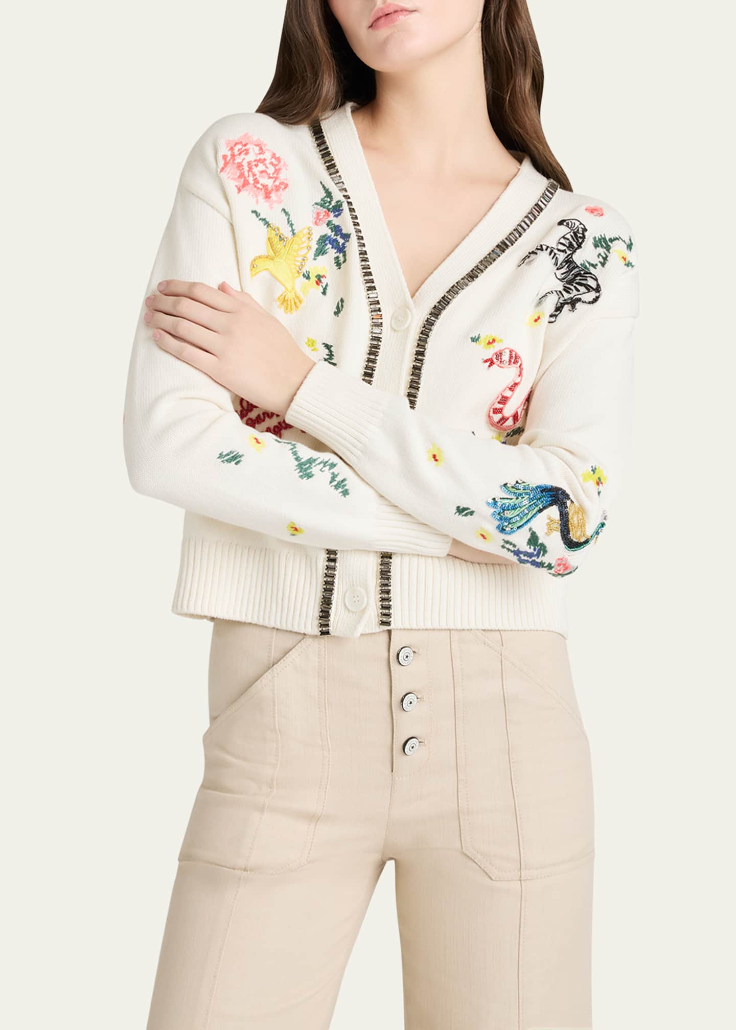 Cinq a Sept Nyla Animal Cardigan Image 4 of 4