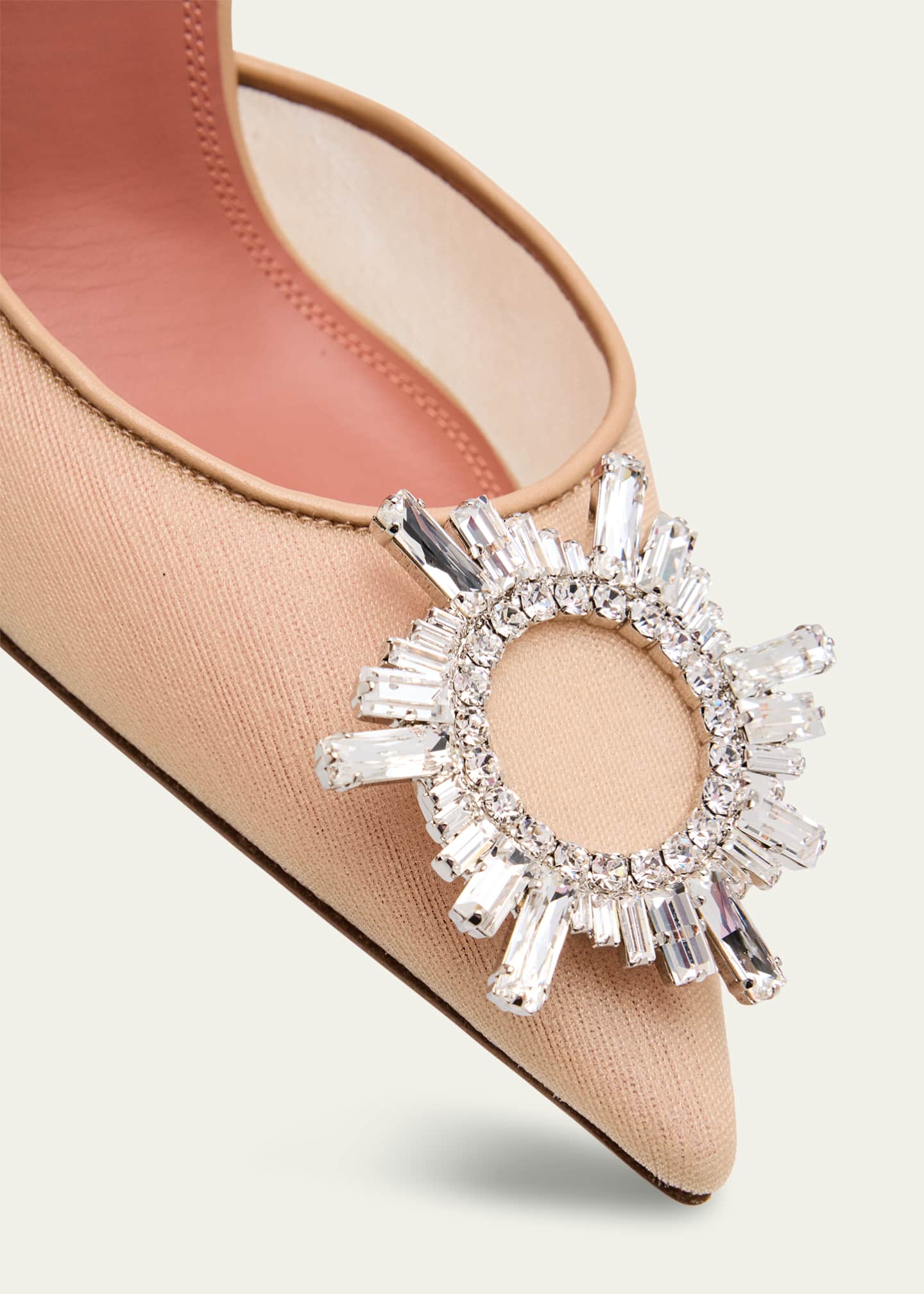 Amina Muaddi Begum Nylon Crystal Ornament Pumps Image 5 of 6