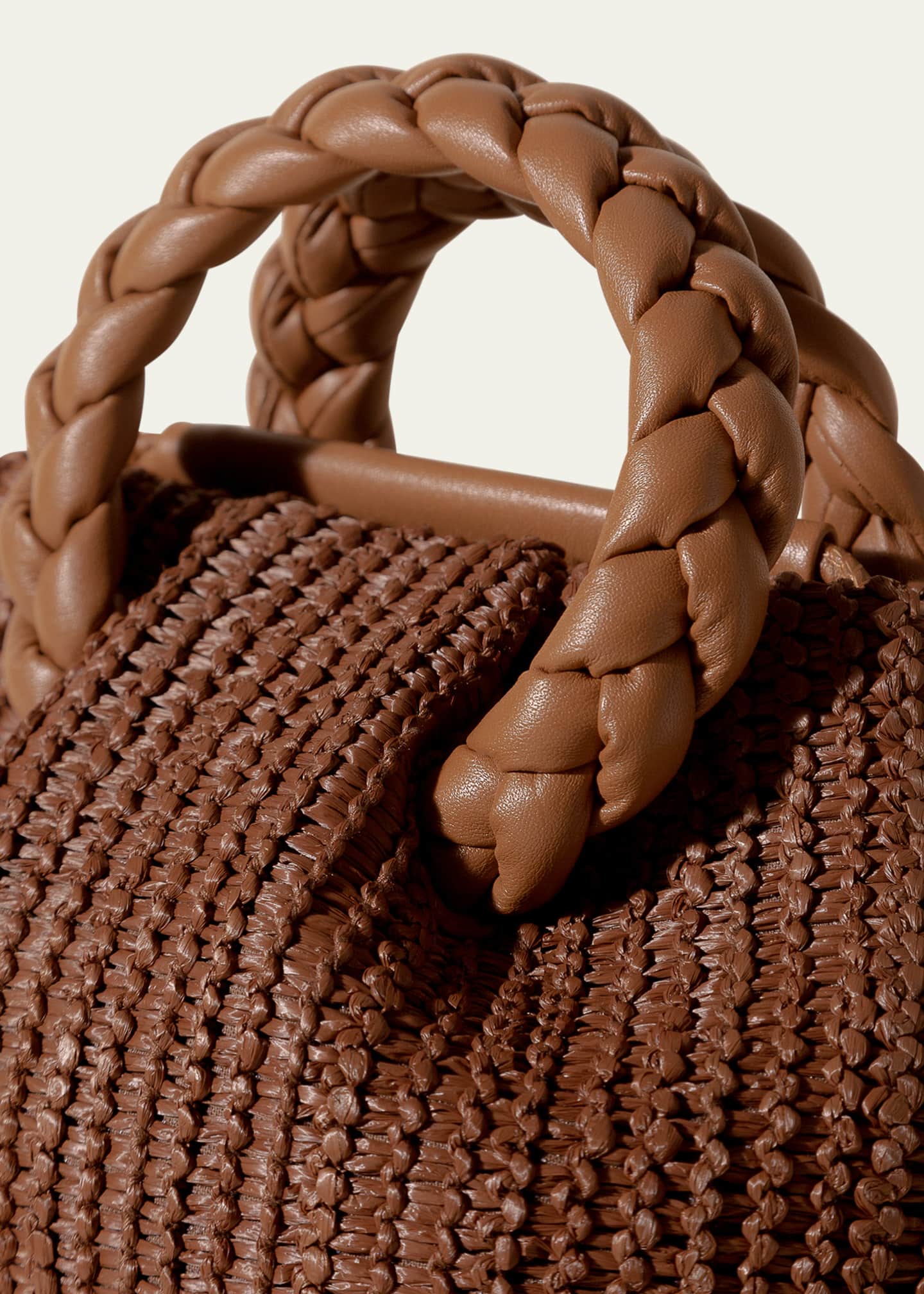 HEREU Bombon Medium Braided Raffia Crossbody Bag Image 3 of 3