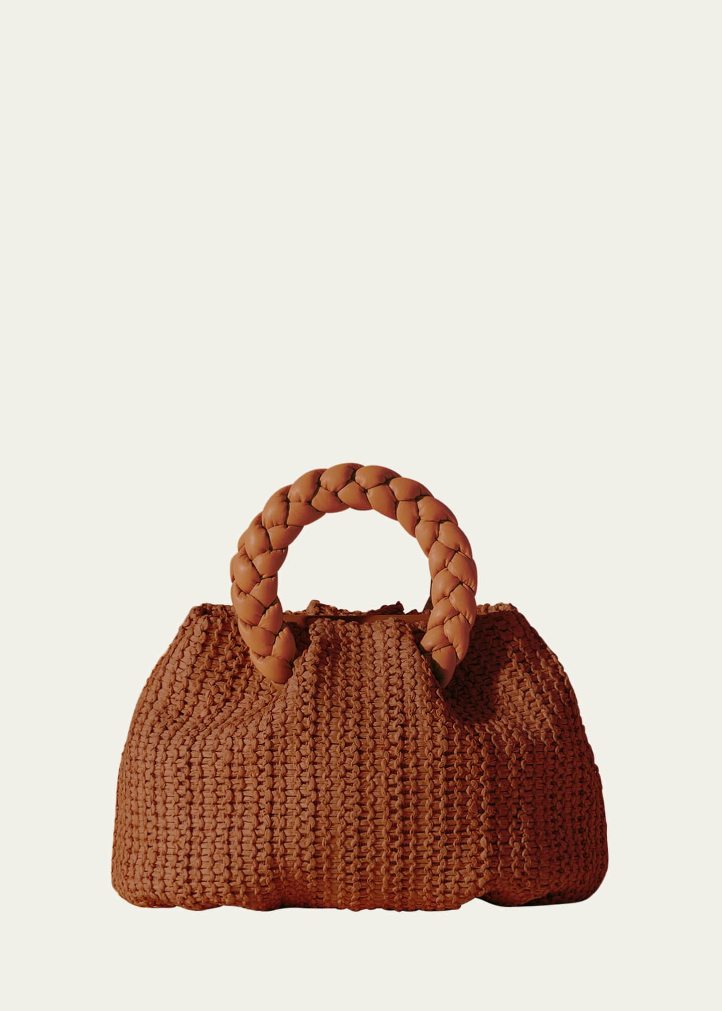 HEREU Bombon Medium Braided Raffia Crossbody Bag Image 1 of 3