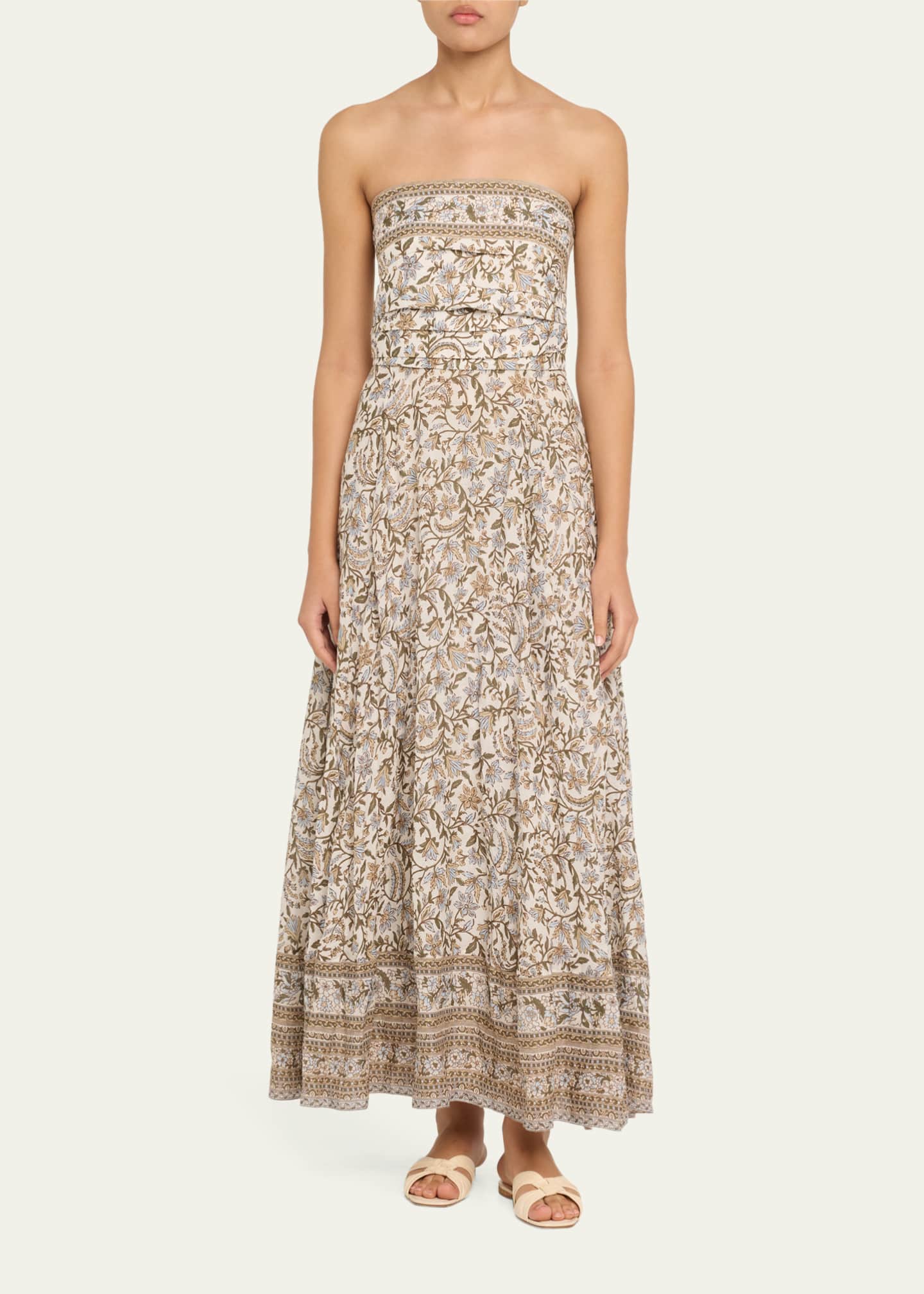 Veronica Beard Lana Floral Strapless Maxi Dress Image 2 of 5
