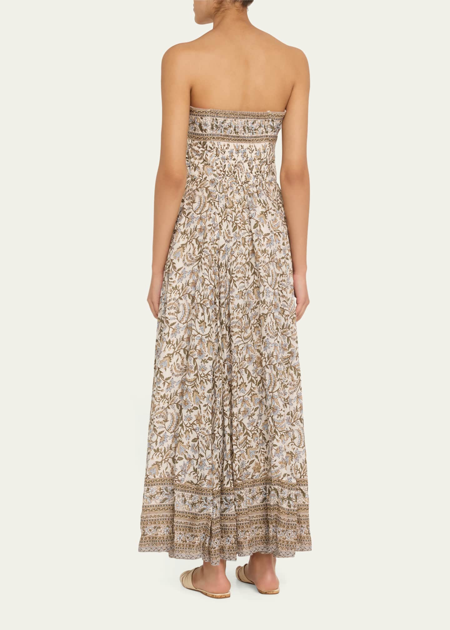 Veronica Beard Lana Floral Strapless Maxi Dress Image 3 of 5