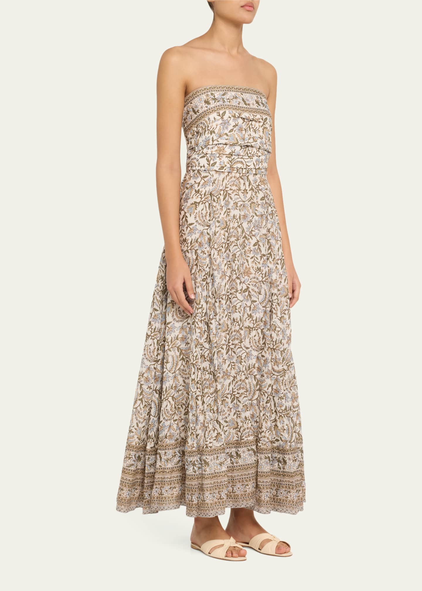 Veronica Beard Lana Floral Strapless Maxi Dress Image 4 of 5